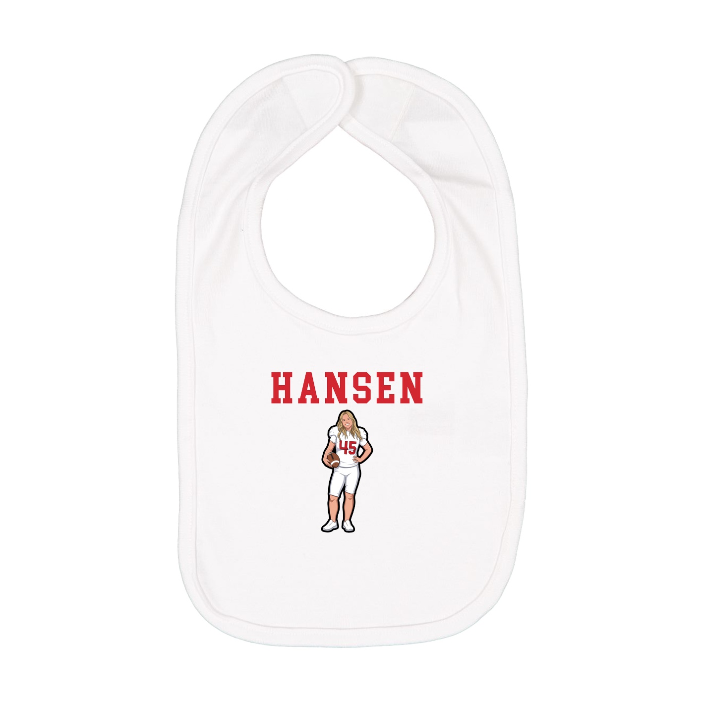 Infant Bib — Shirsey in White