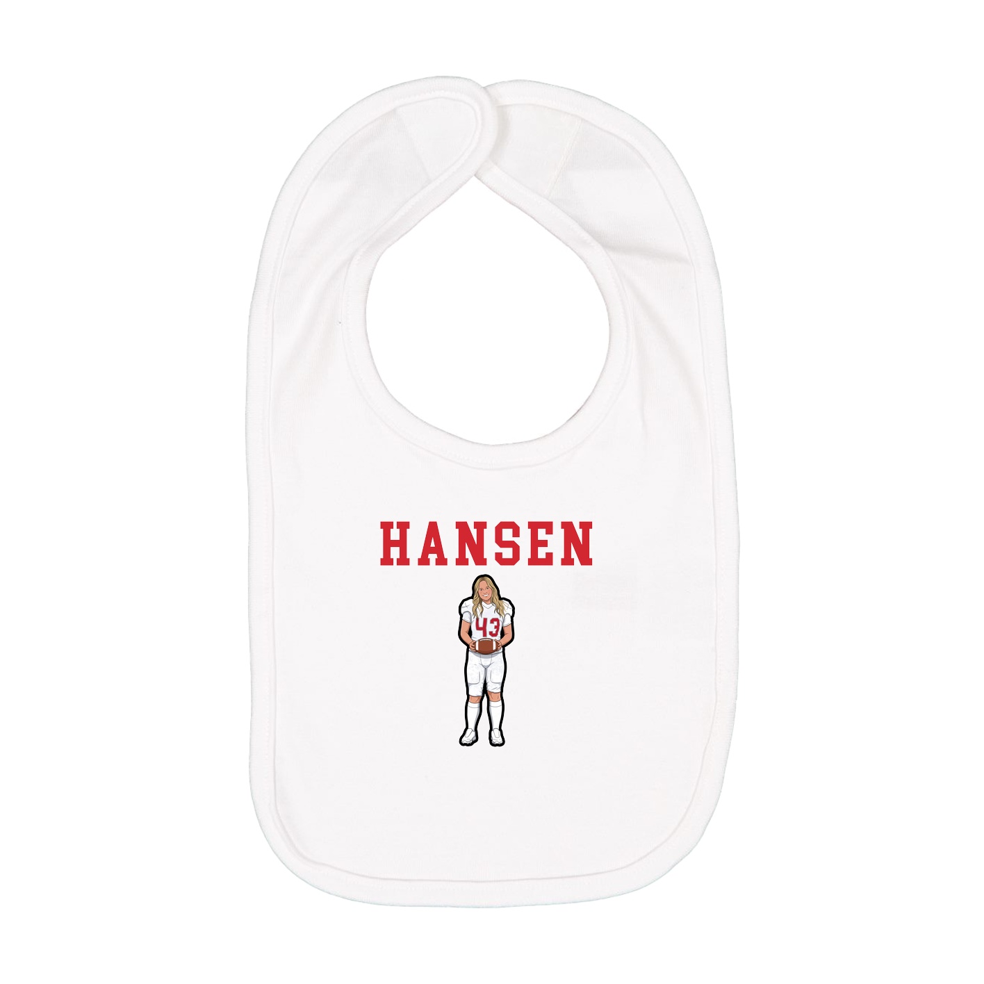 Infant Bib — Shirsey in White