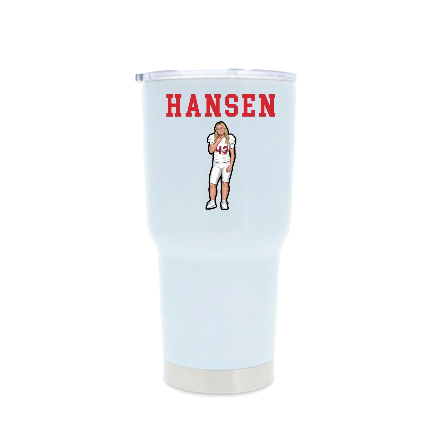 30oz Stainless Steel Tumbler — Shirsey in White