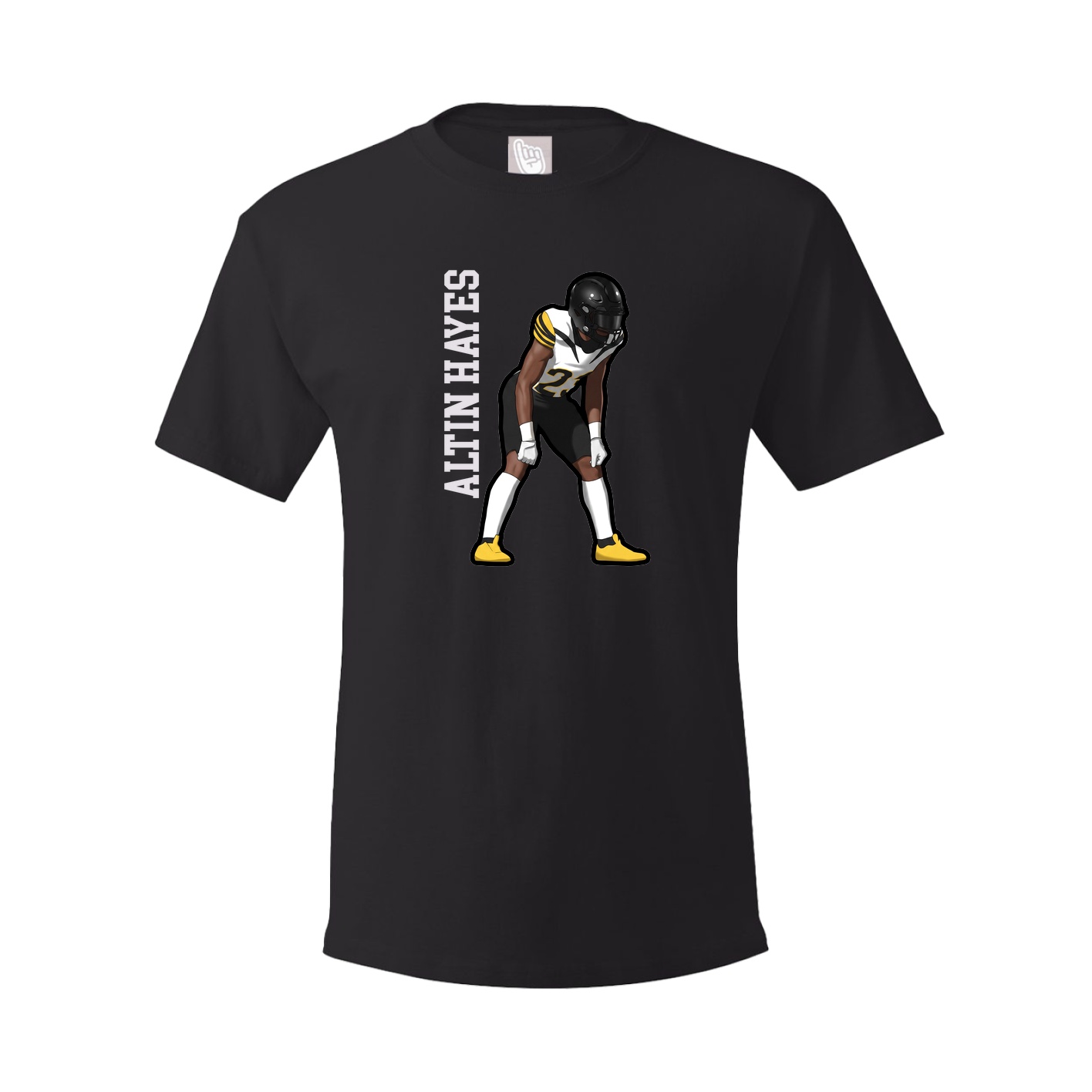 Youth Tee — Name Vertical in Black