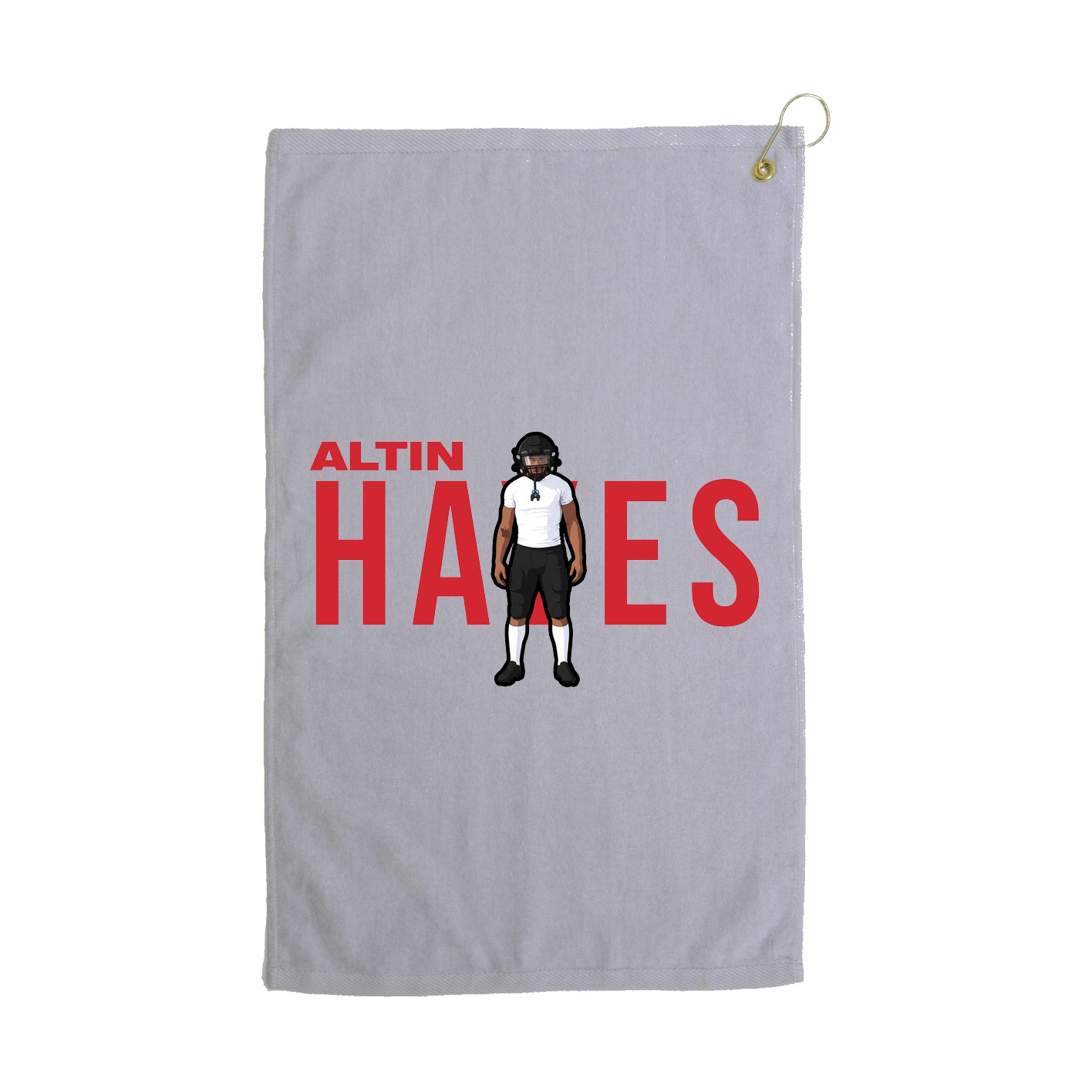 Golf Towel — Player Name in Grey