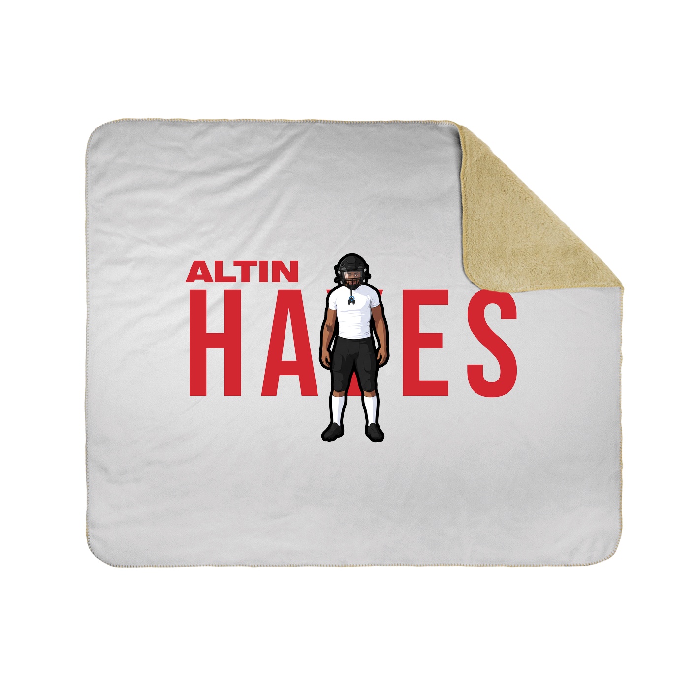 Throw Blanket — Player Name in White