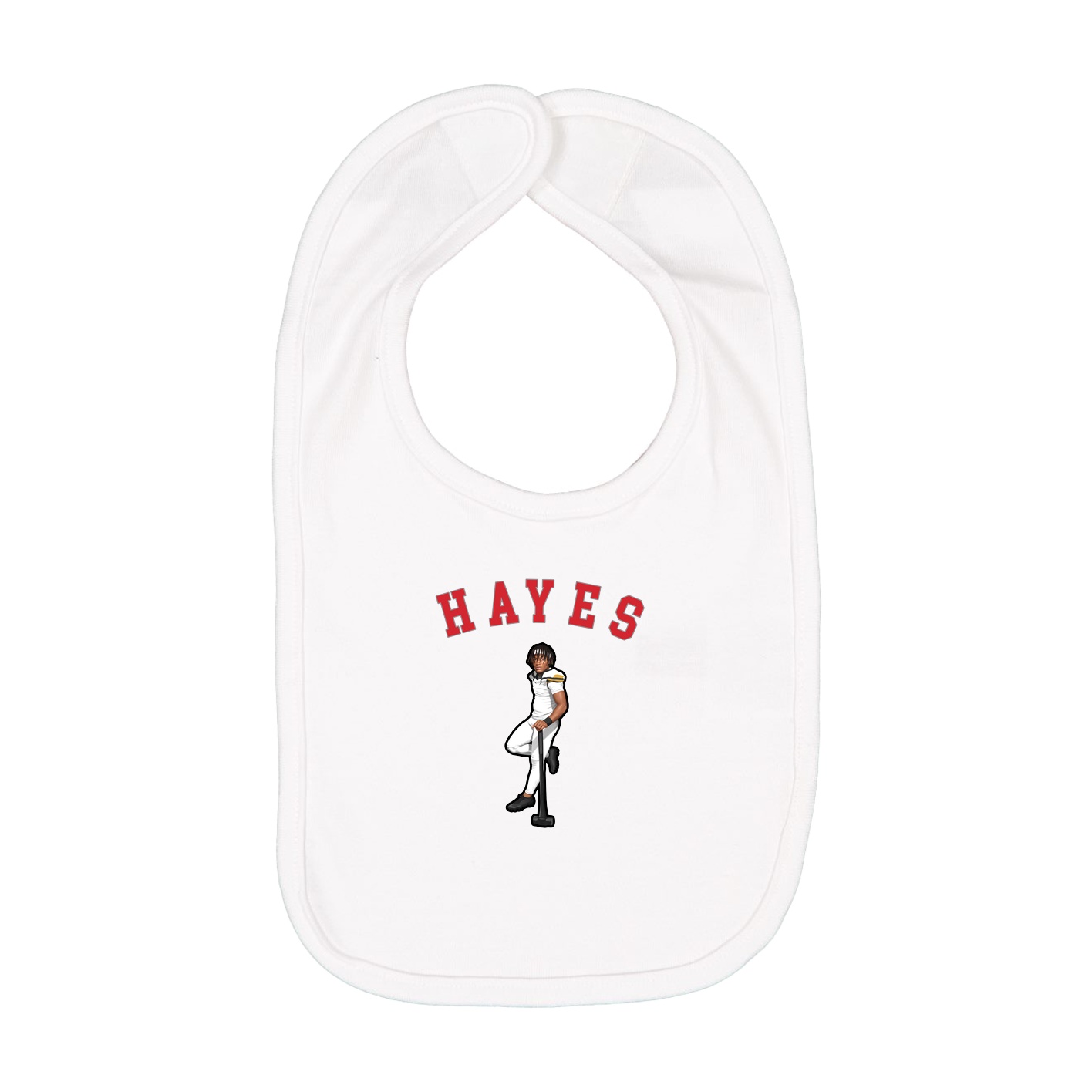 Infant Bib — Shirsey Arch in White