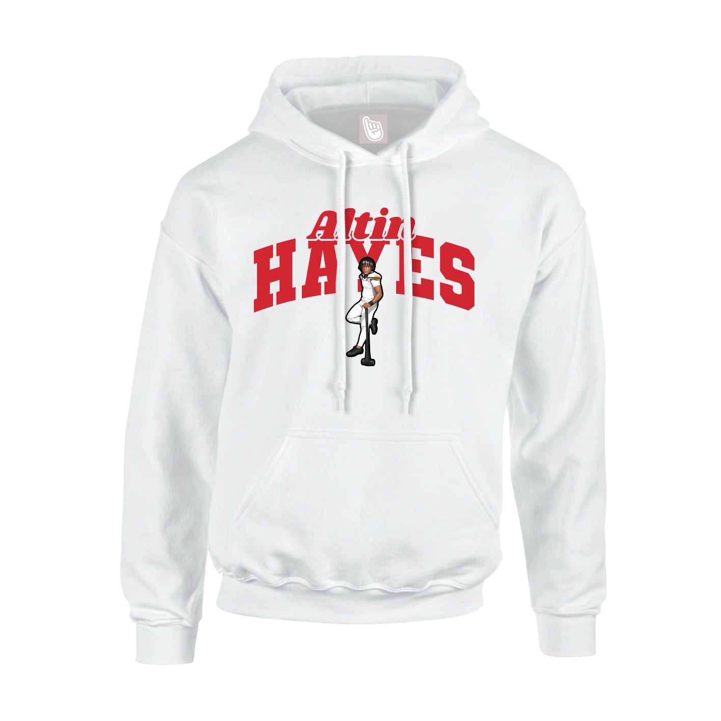 Hoodie — Signature Arch in White