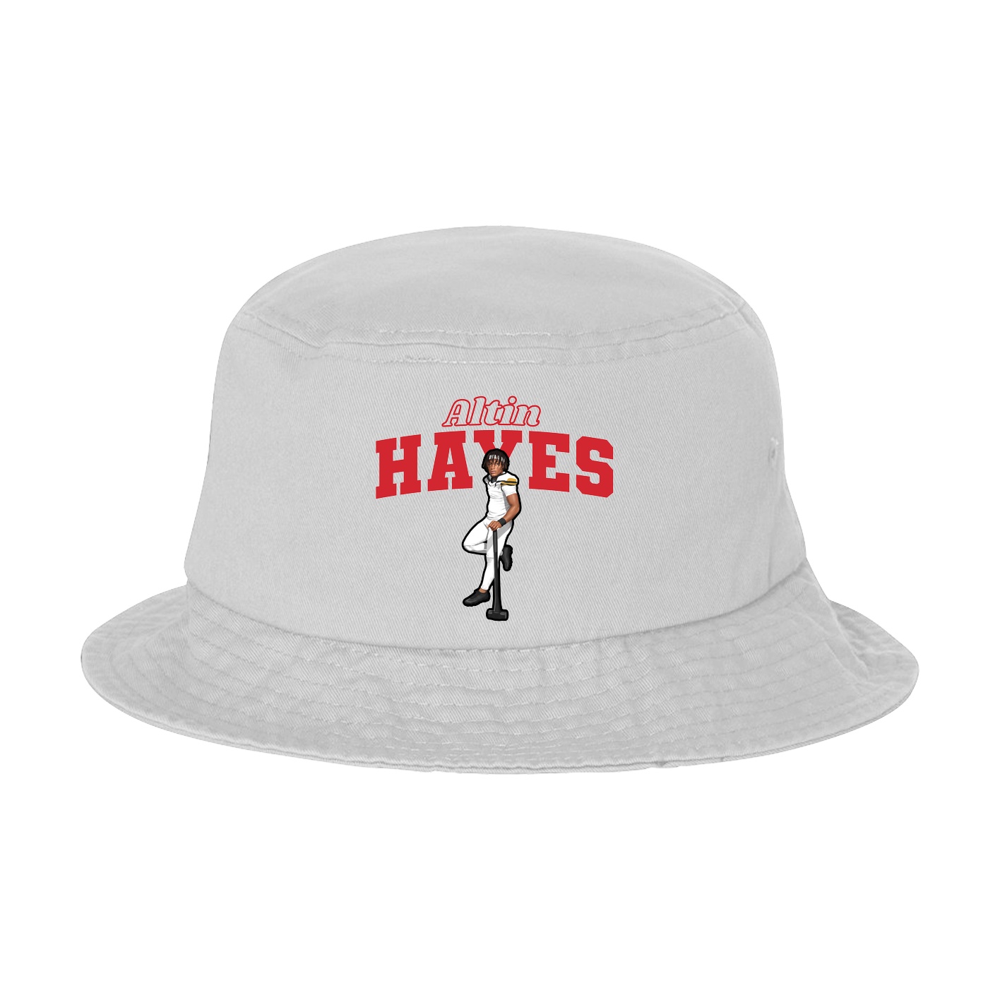 Bucket Cap — Name Arch in White