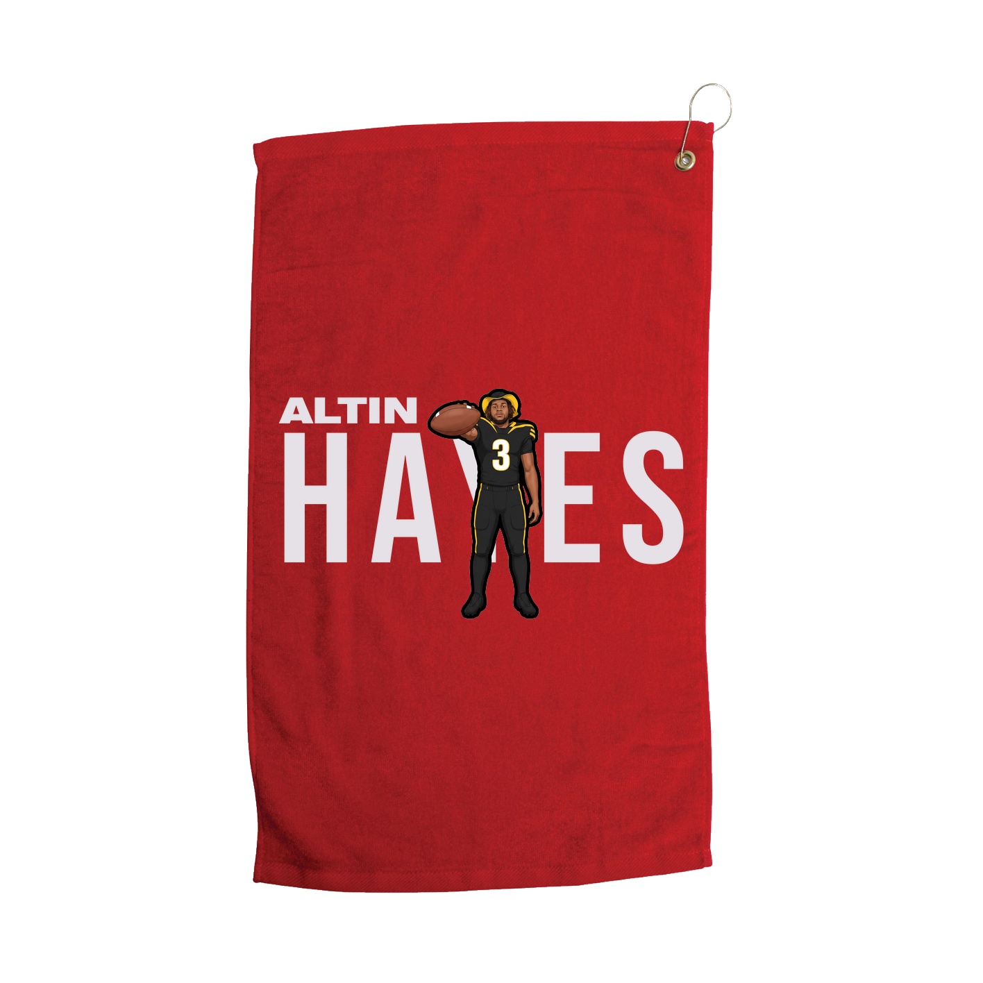 Golf Towel — Player Name in Red