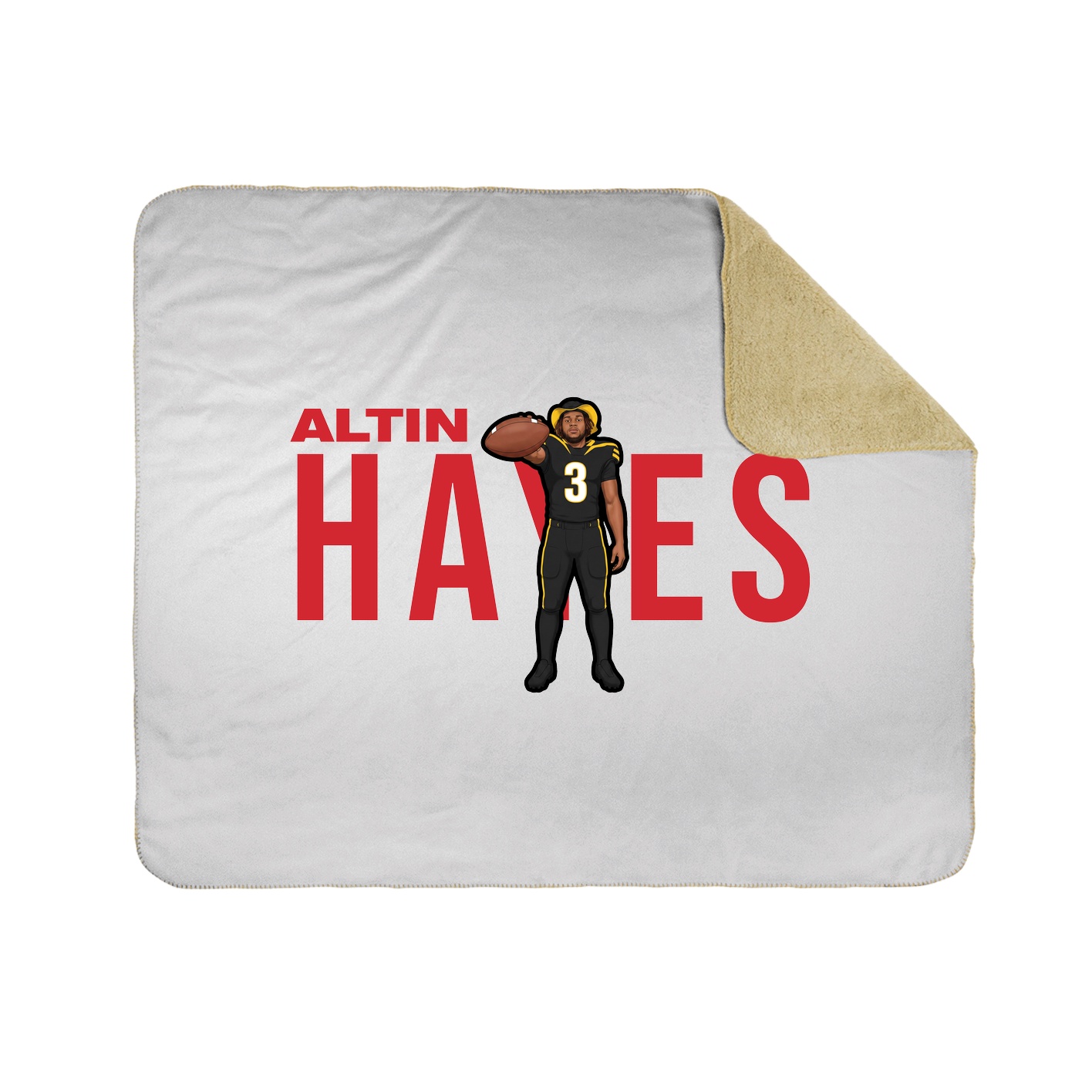 Throw Blanket — Player Name in White