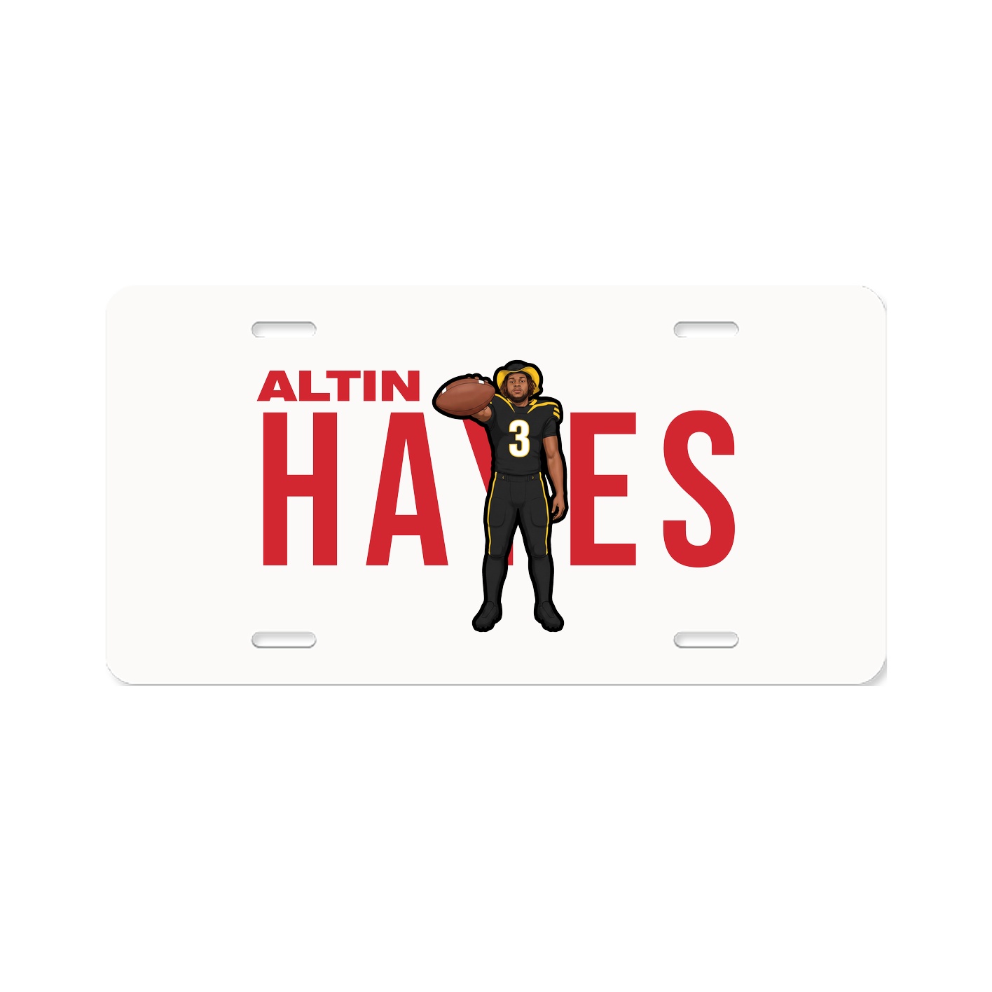 License Plate — Player Name in Classic