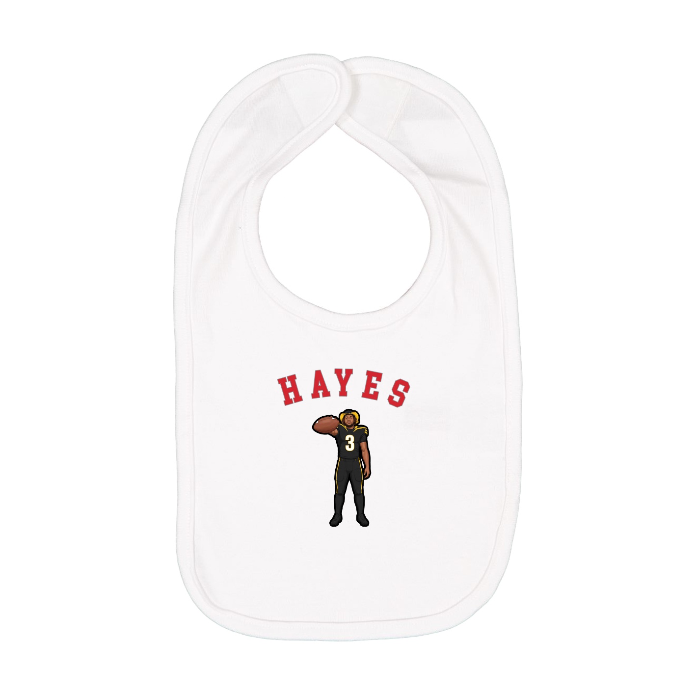 Infant Bib — Shirsey Arch in White