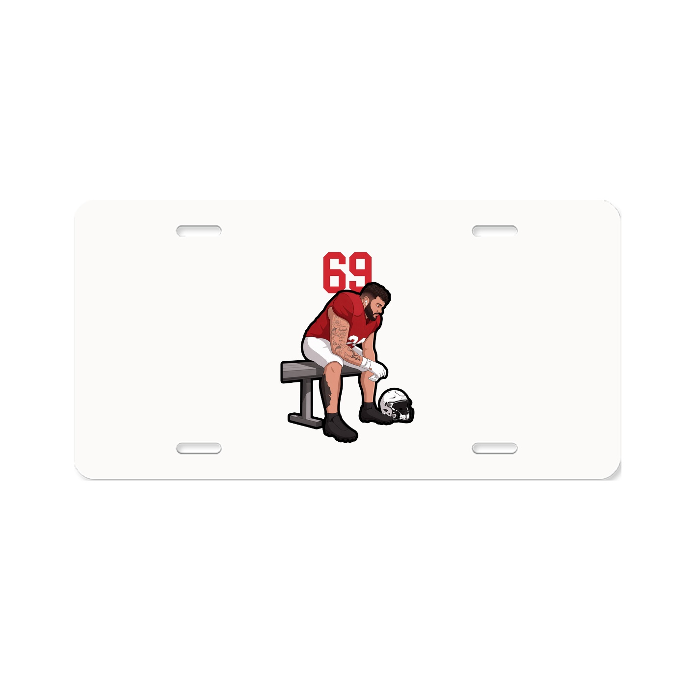 License Plate — Number Top in Classic