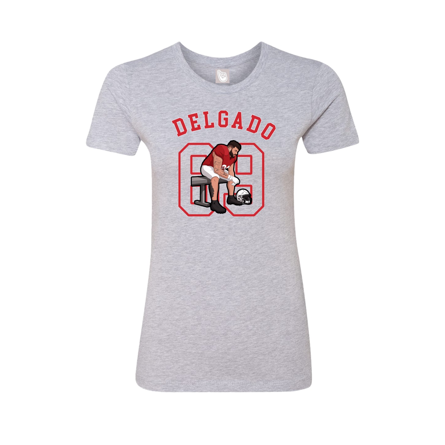 Fitted Women's Tee — Shirsey Arch in Grey