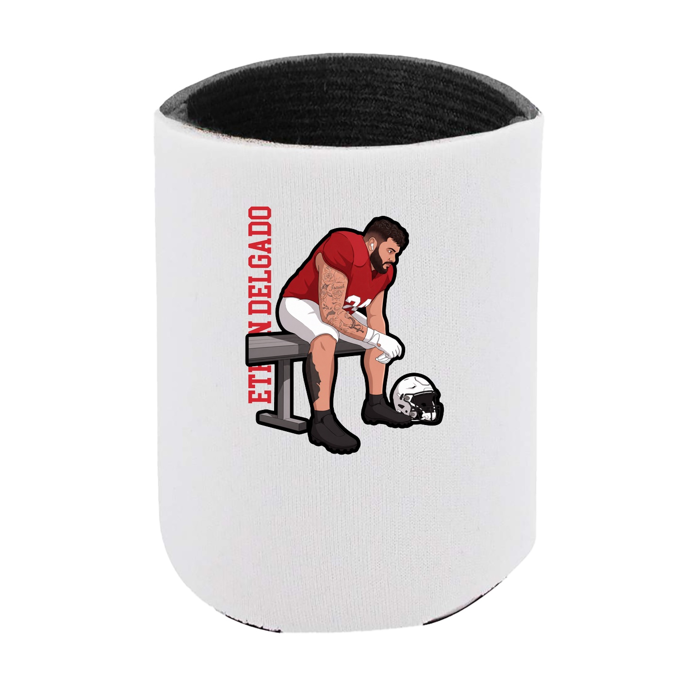 Can Holder — Name Vertical in White
