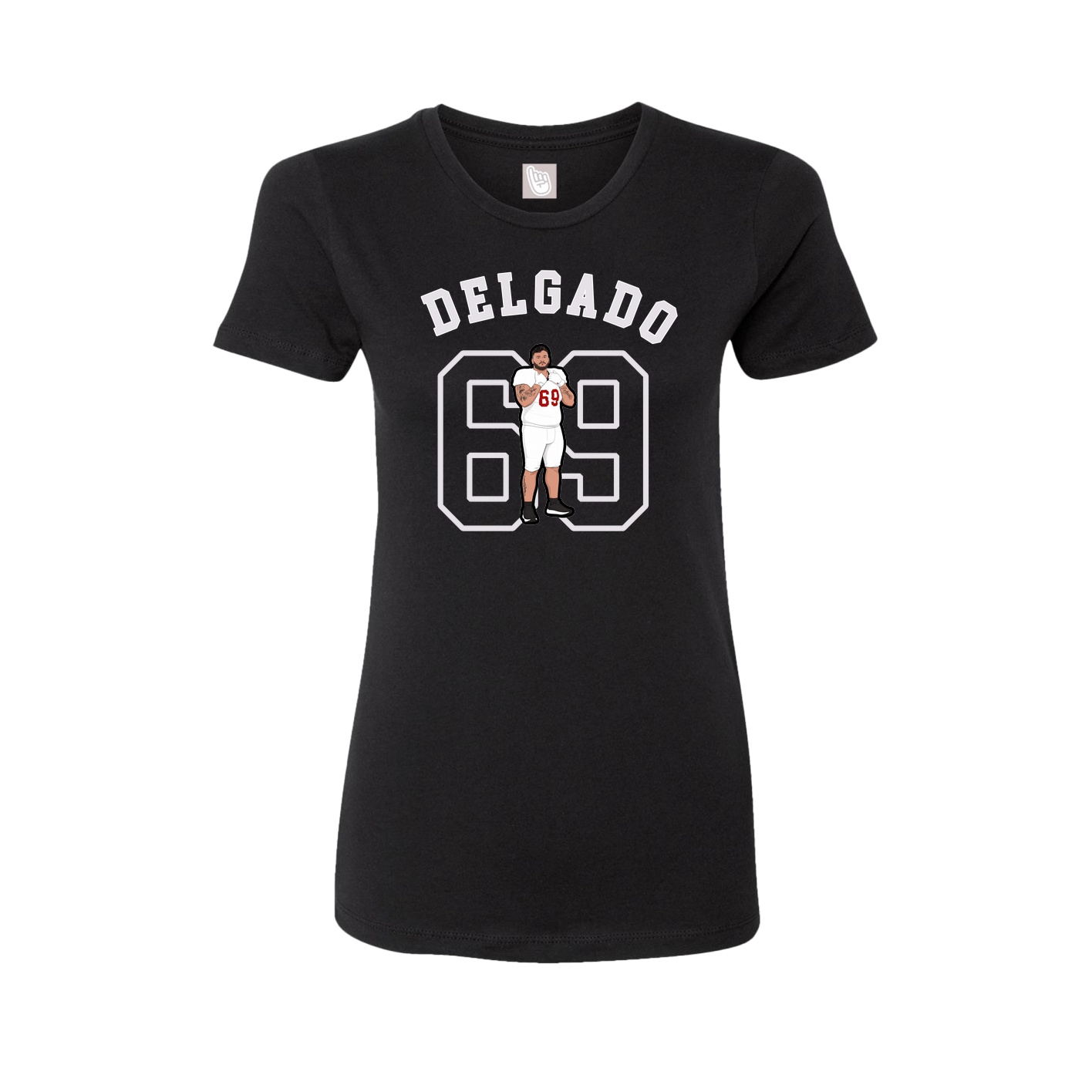 Fitted Women's Tee — Shirsey Arch in Black