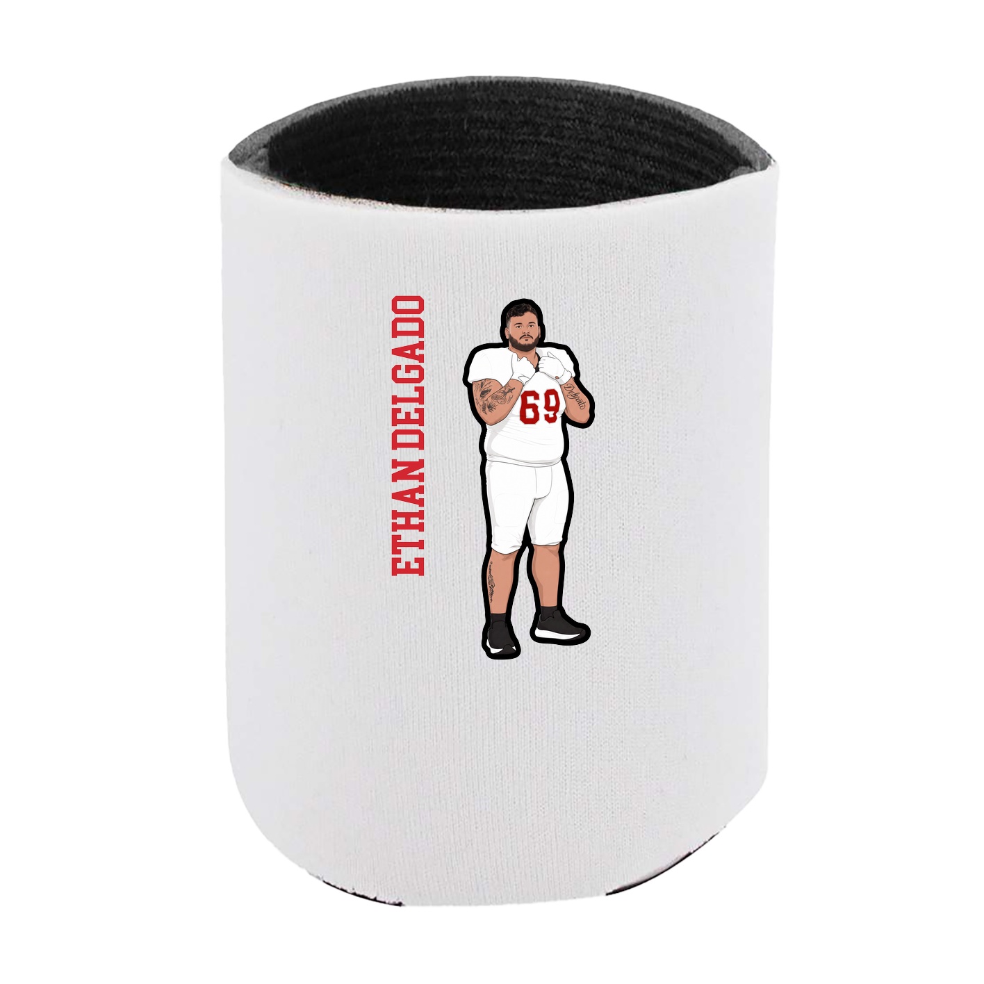 Can Holder — Name Vertical in White