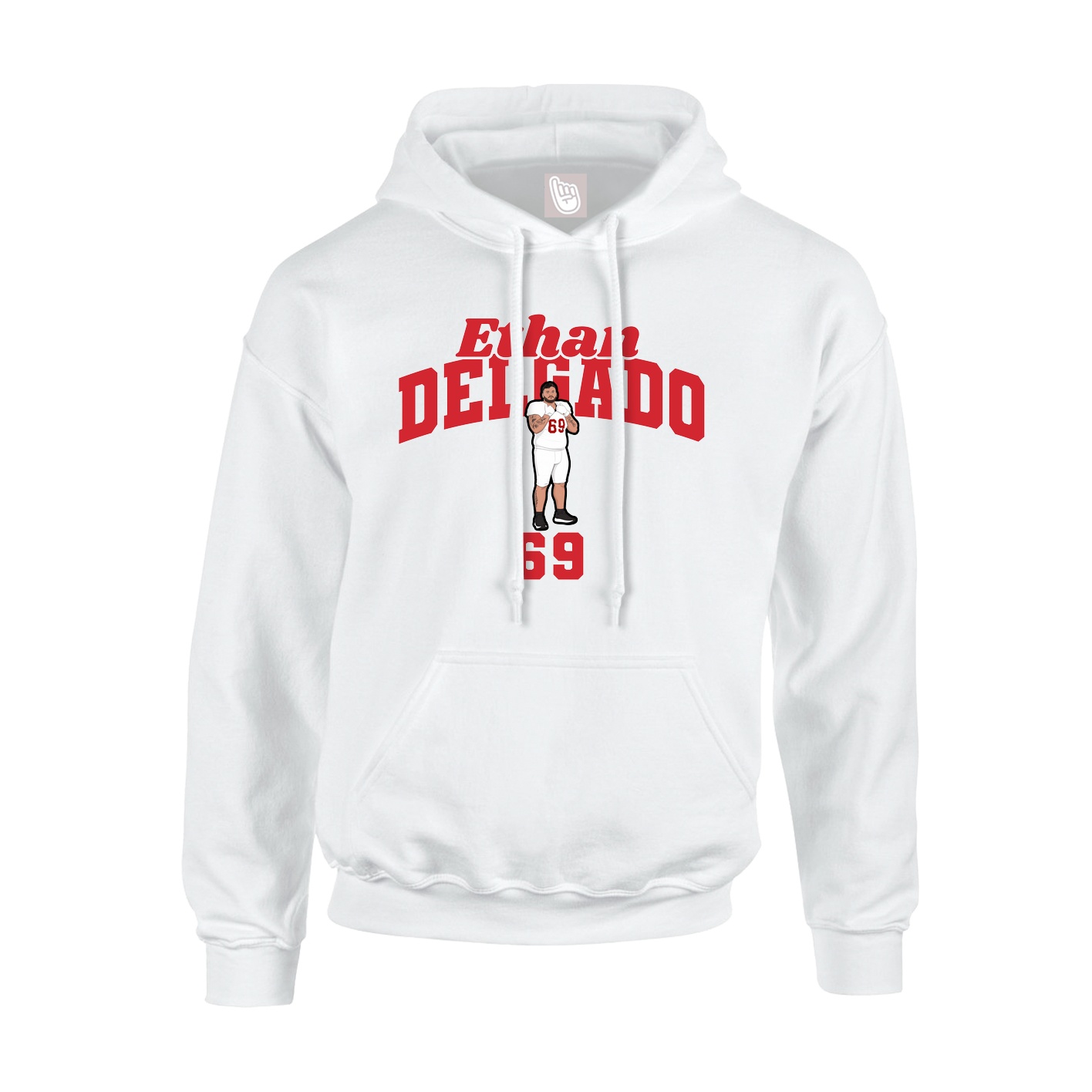 Hoodie — Signature Arch in White