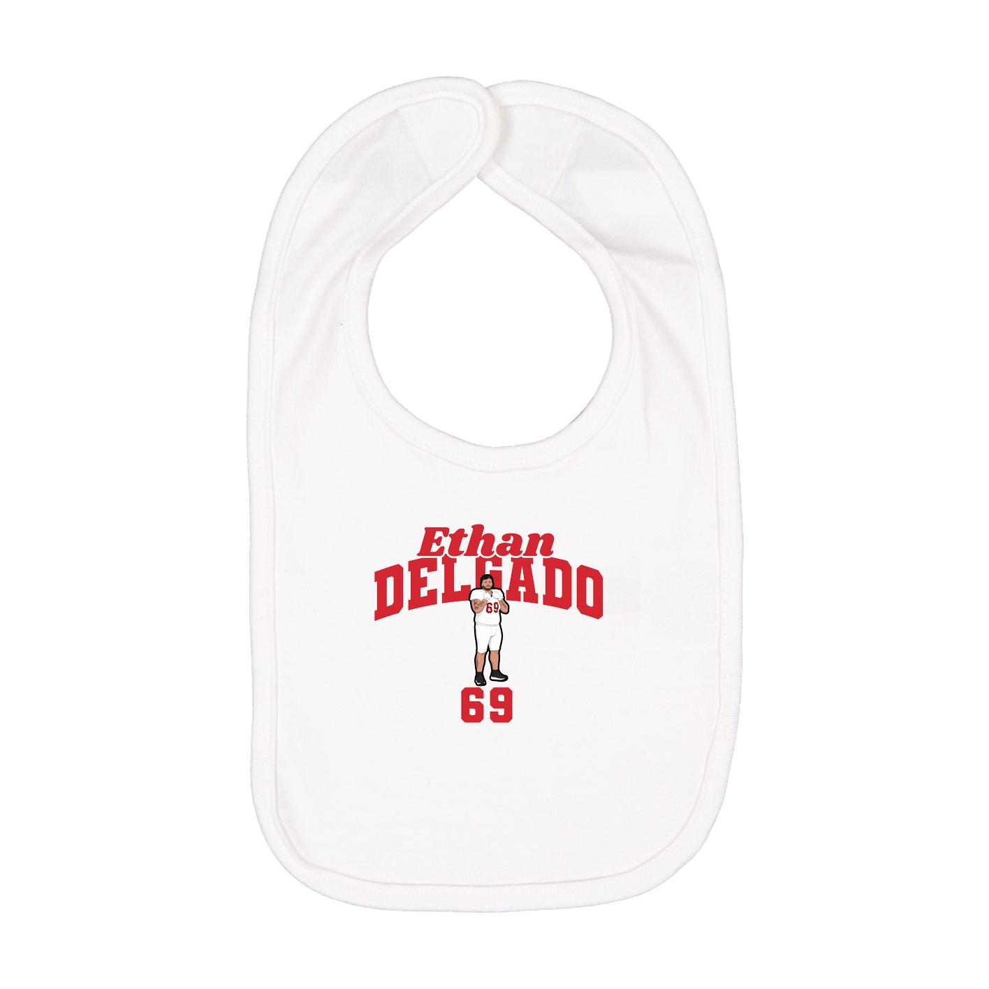 Infant Bib — Signature Arch in White