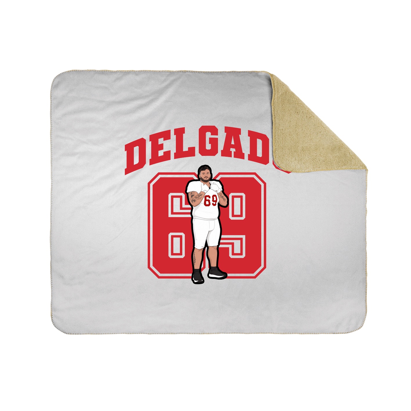 Throw Blanket — Number in White