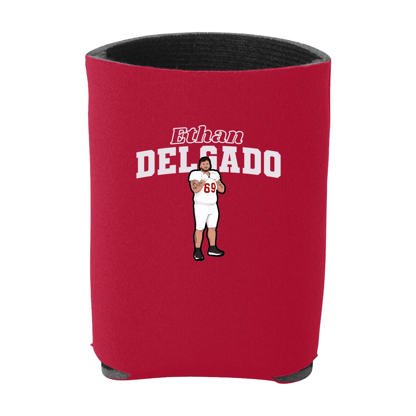 Can Holder — Name Arch in Red