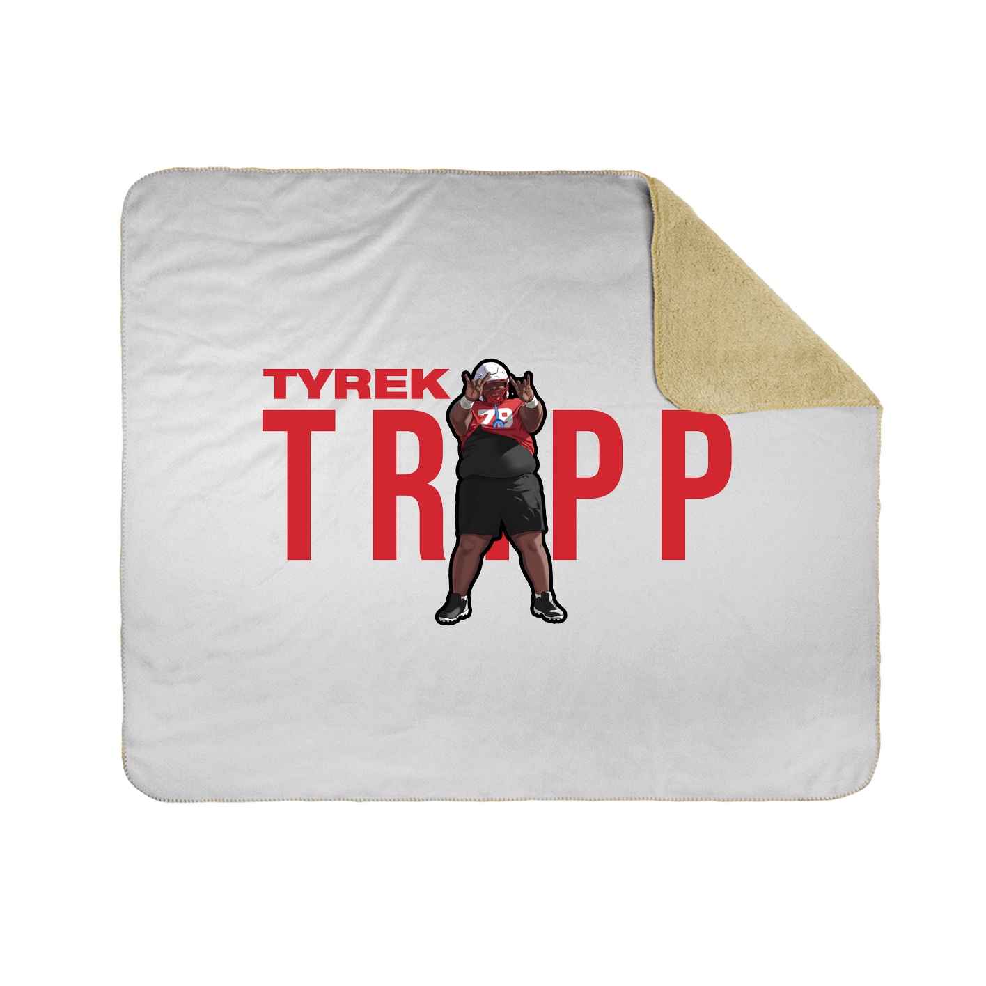 Throw Blanket — Player Name in White