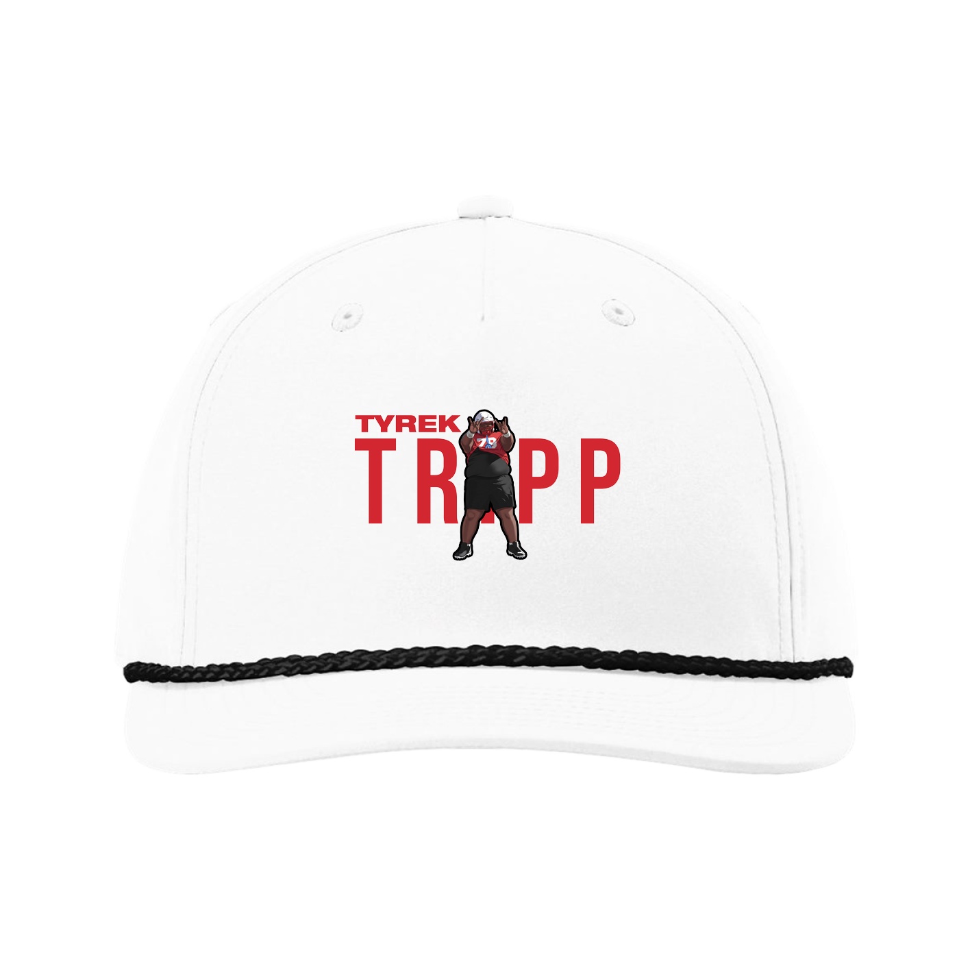 Five-Panel Classic Rope Cap — Player Name in White