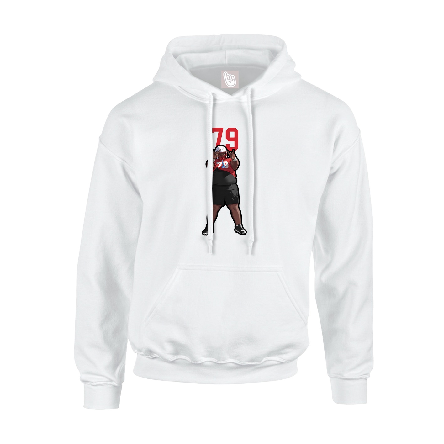 Hoodie — Number Top in White