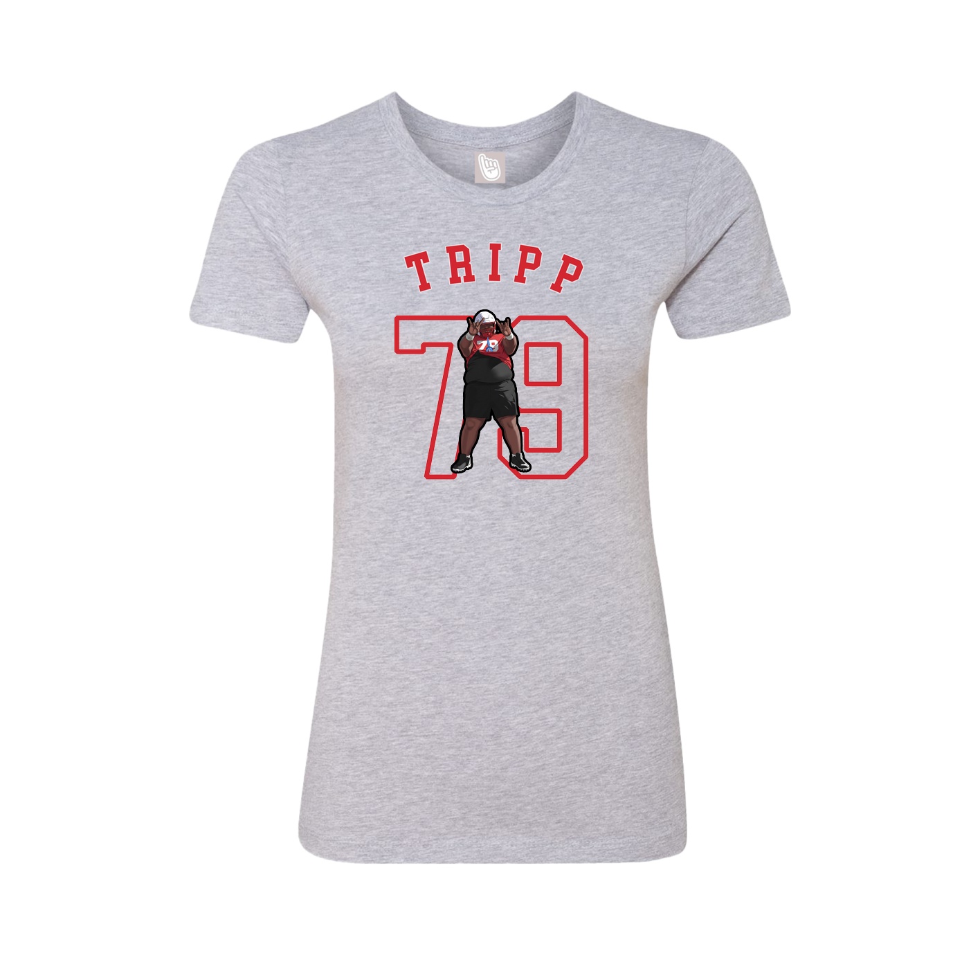 Fitted Women's Tee — Shirsey Arch in Grey