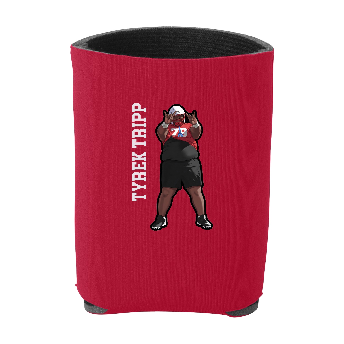 Can Holder — Name Vertical in Red