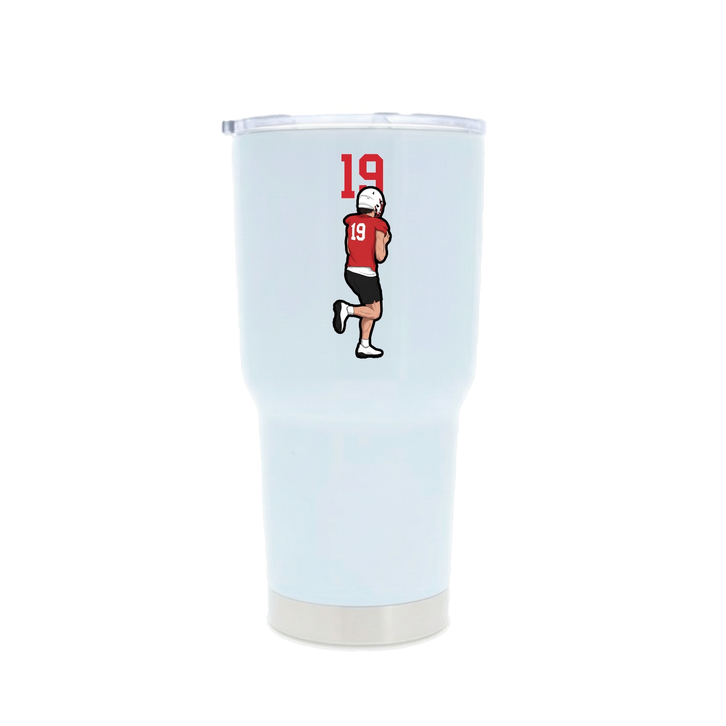 30oz Stainless Steel Tumbler — Number Top in White