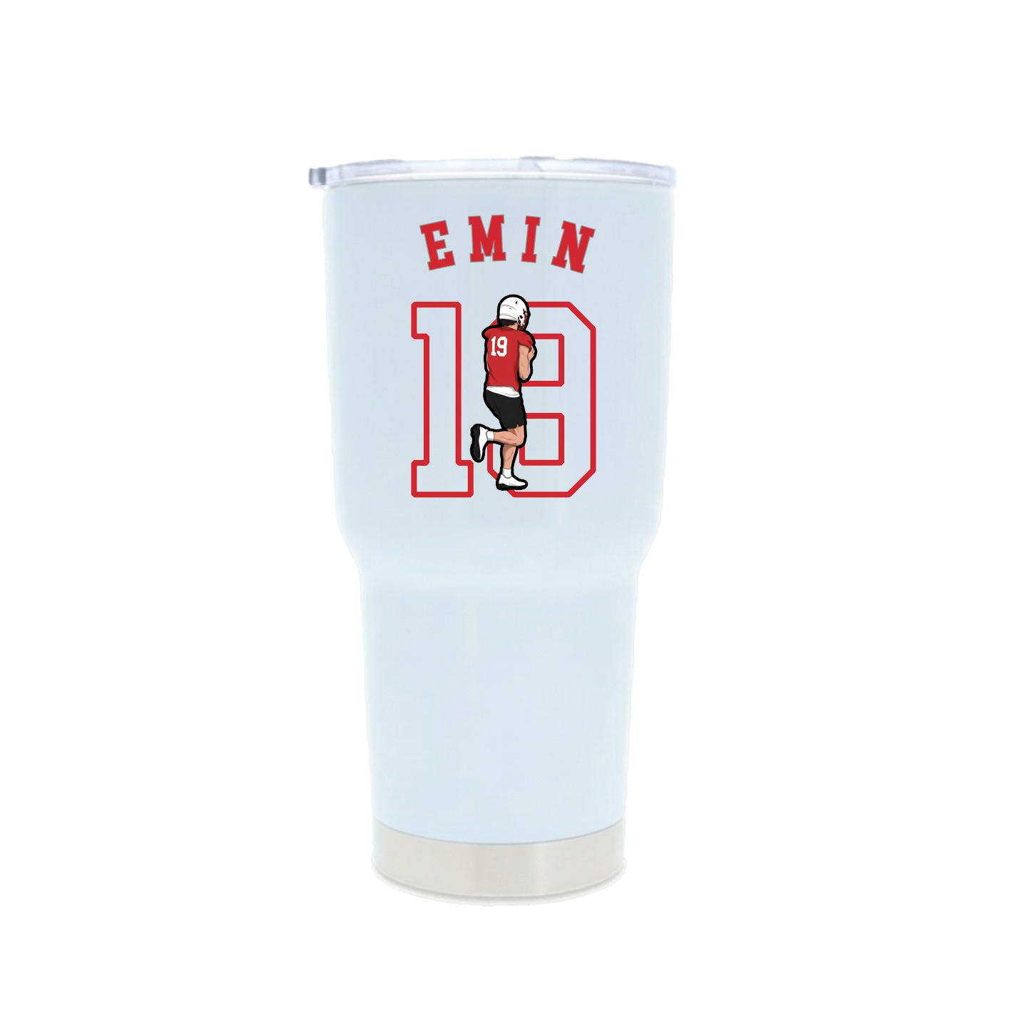 30oz Stainless Steel Tumbler — Shirsey Arch in White