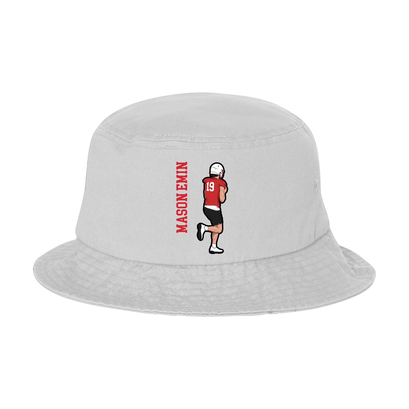 Bucket Cap — Name Vertical in White