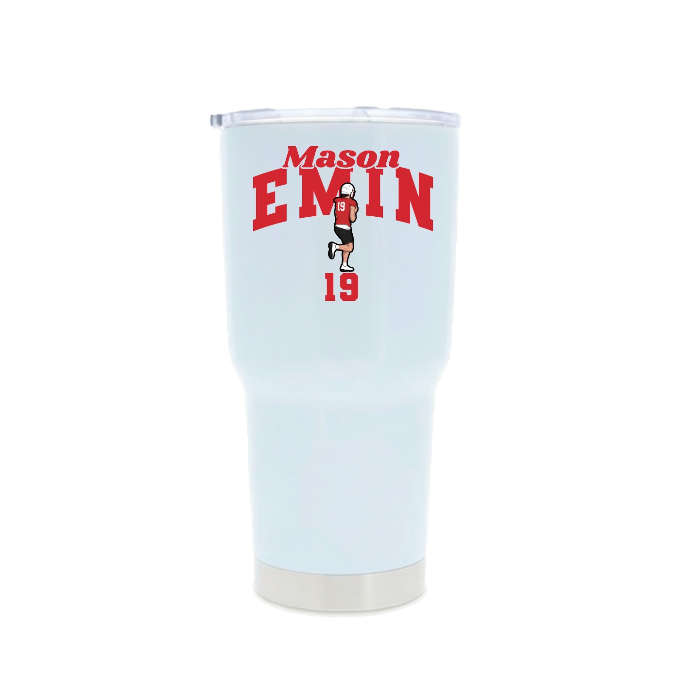 30oz Stainless Steel Tumbler — Signature Arch in White