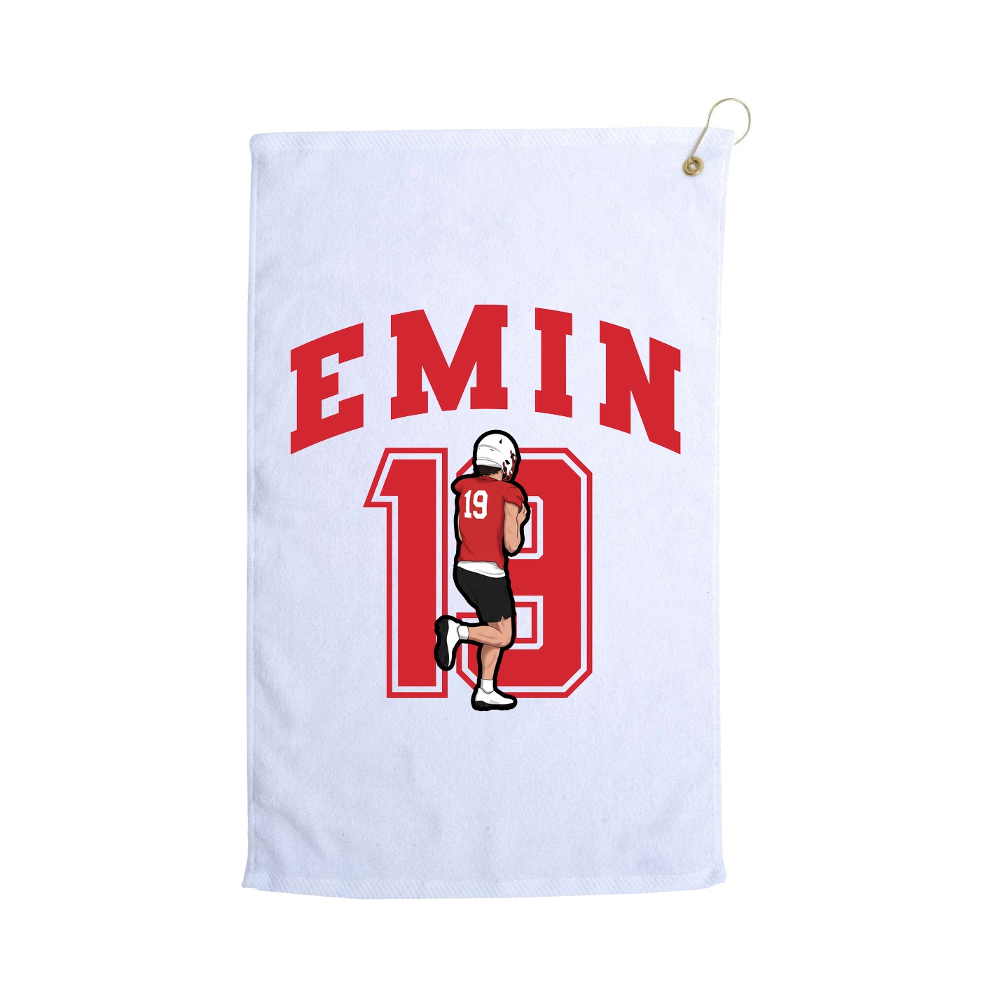 Golf Towel — Number in White