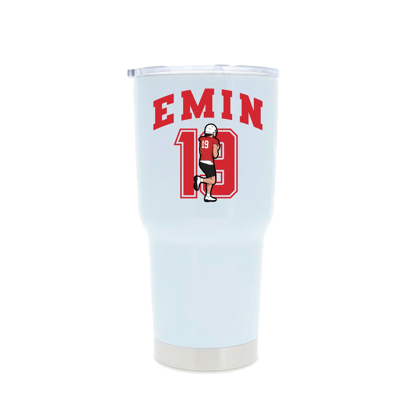 30oz Stainless Steel Tumbler — Number in White