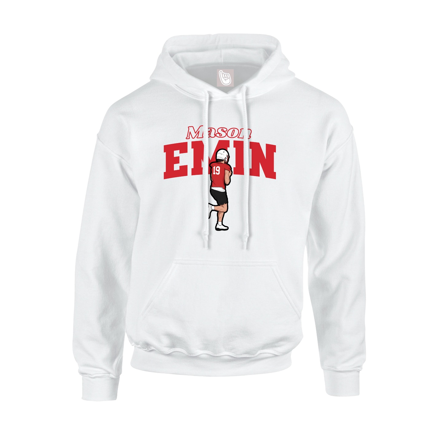 Hoodie — Name Arch in White