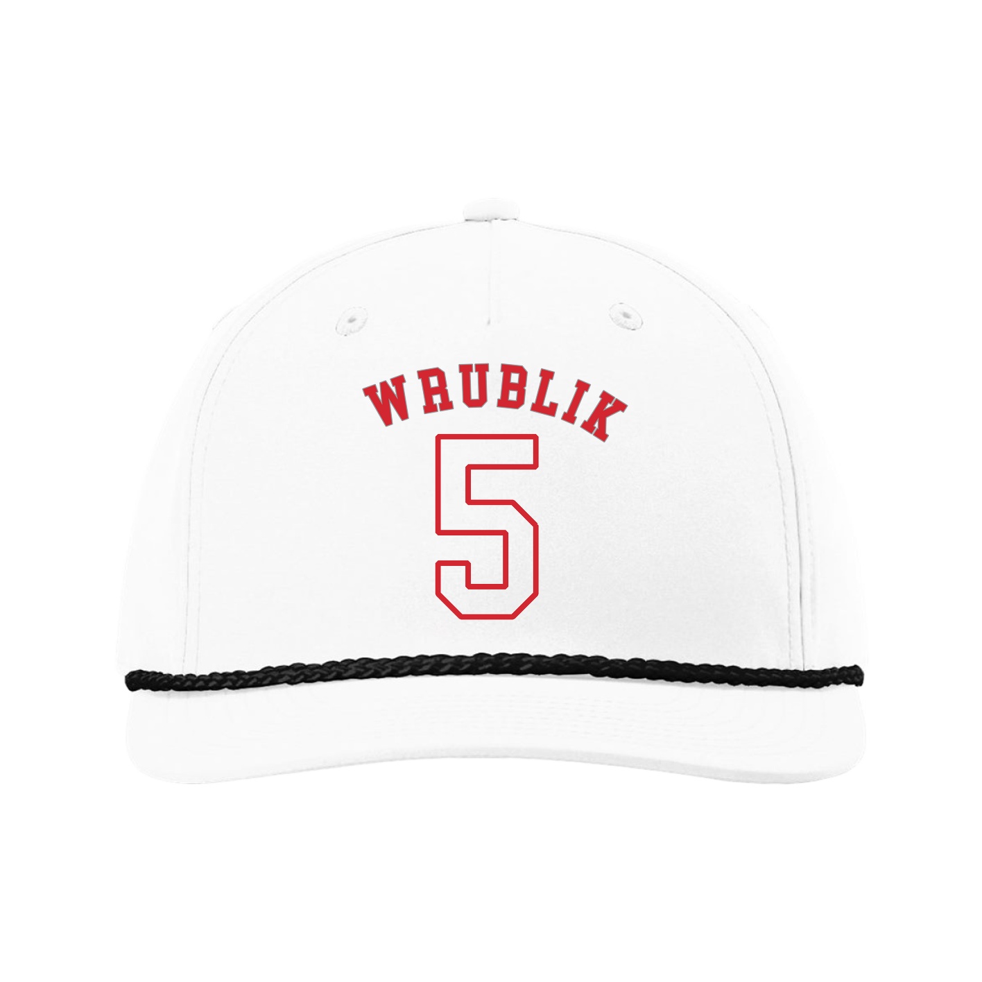 Five-Panel Classic Rope Cap — Shirsey Arch in White