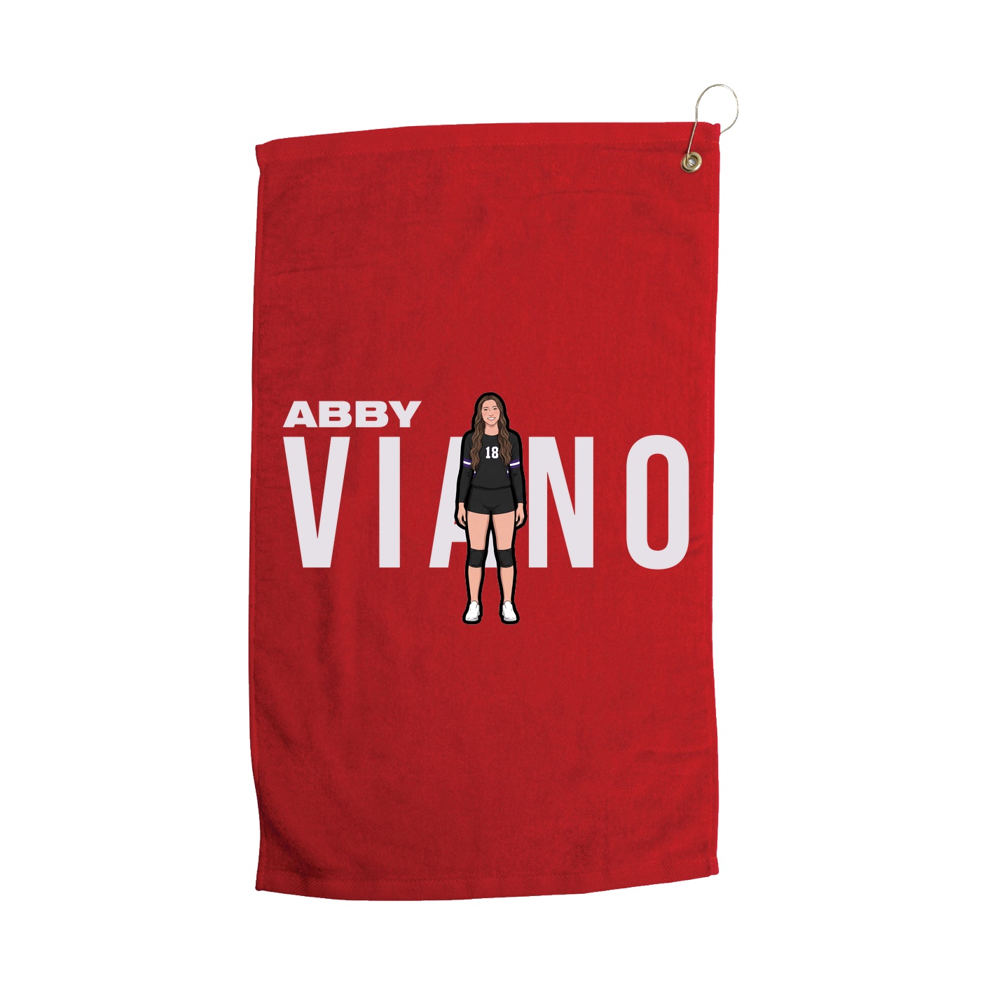 Golf Towel — Player Name in Red