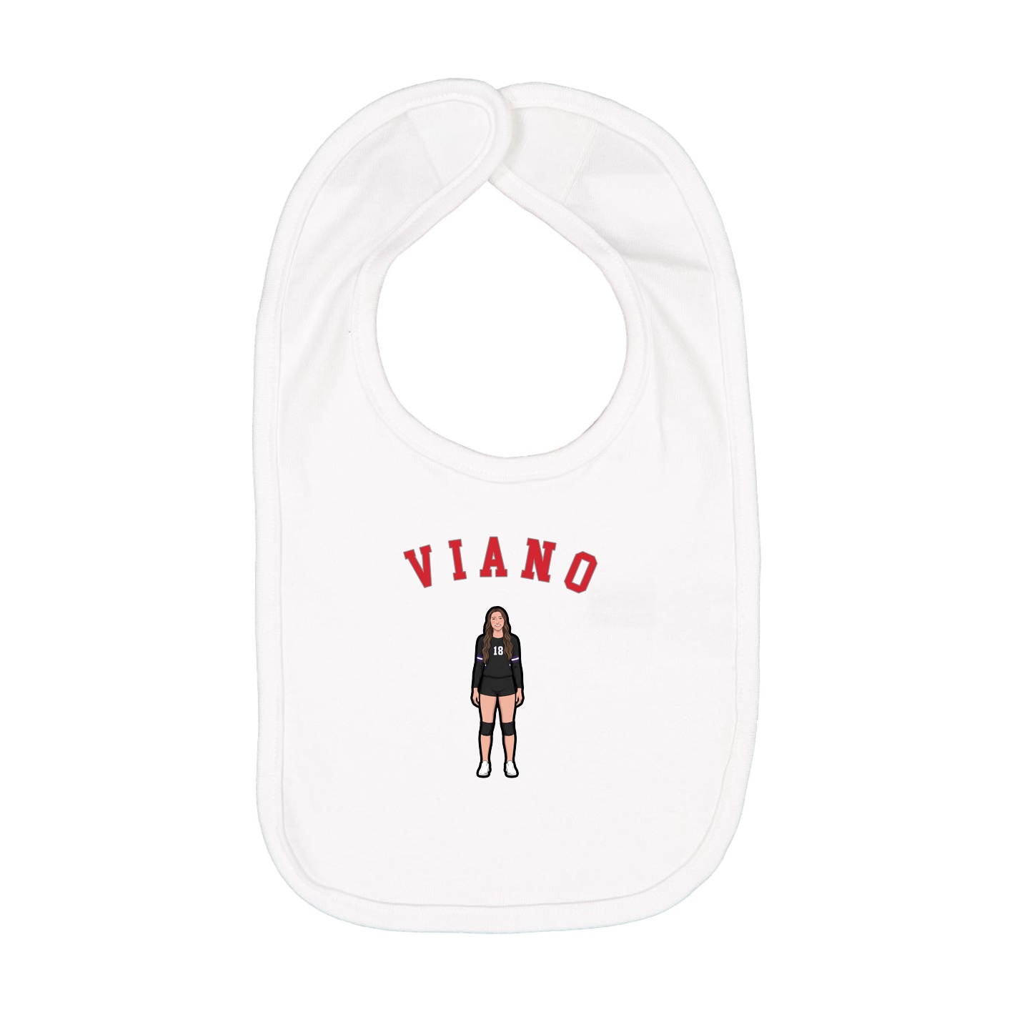 Infant Bib — Shirsey Arch in White