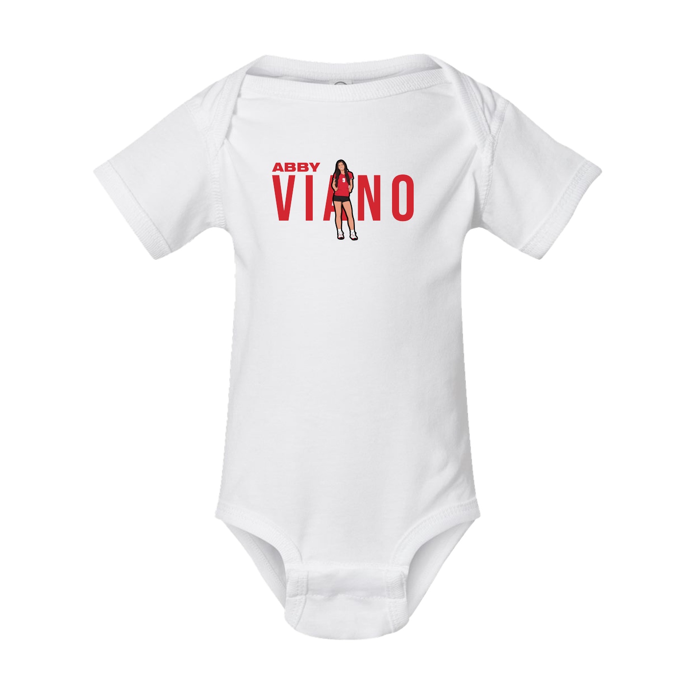 Baby Onesie — Player Name in White
