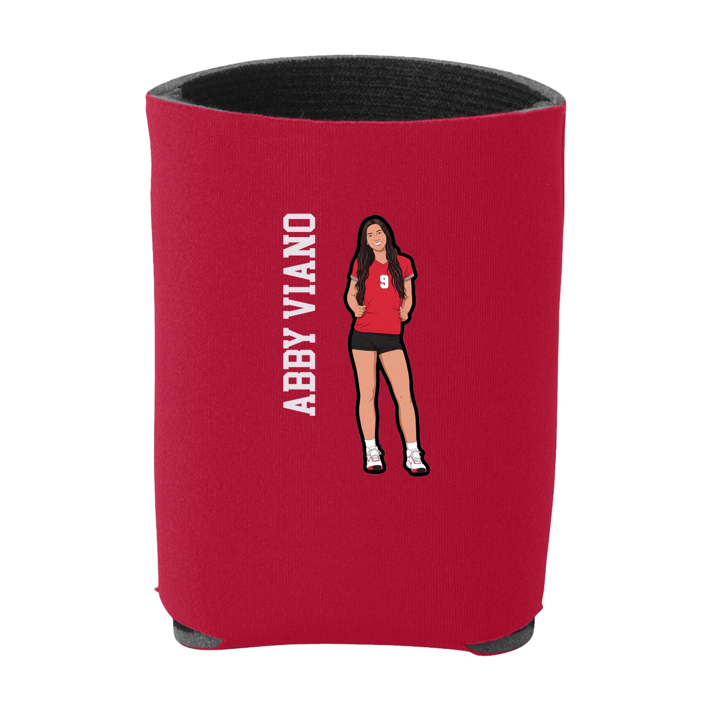 Can Holder — Name Vertical in Red