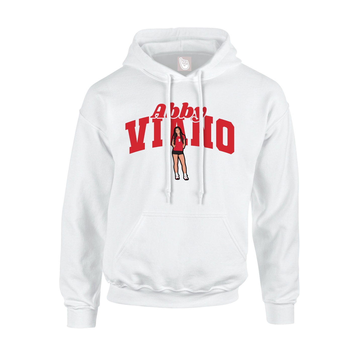Hoodie — Signature Arch in White