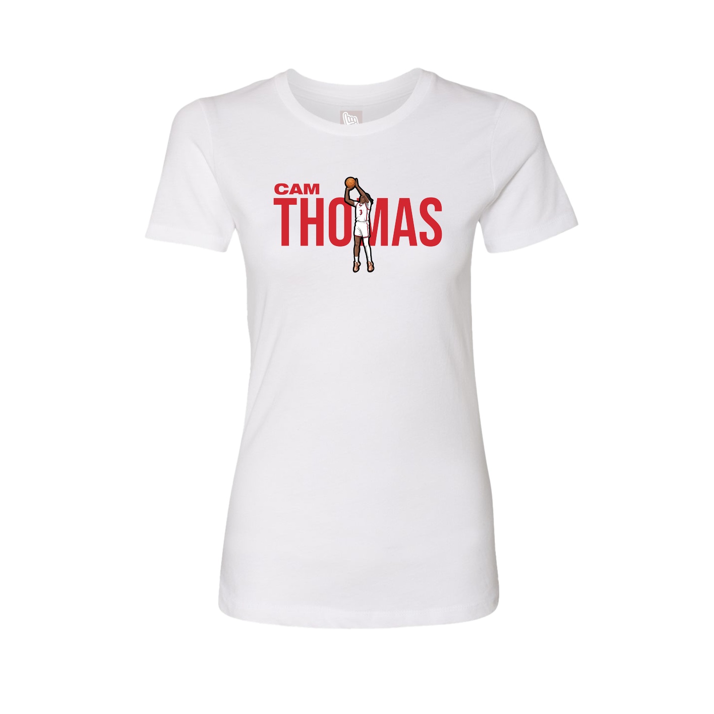 Fitted Women's Tee — Player Name in White