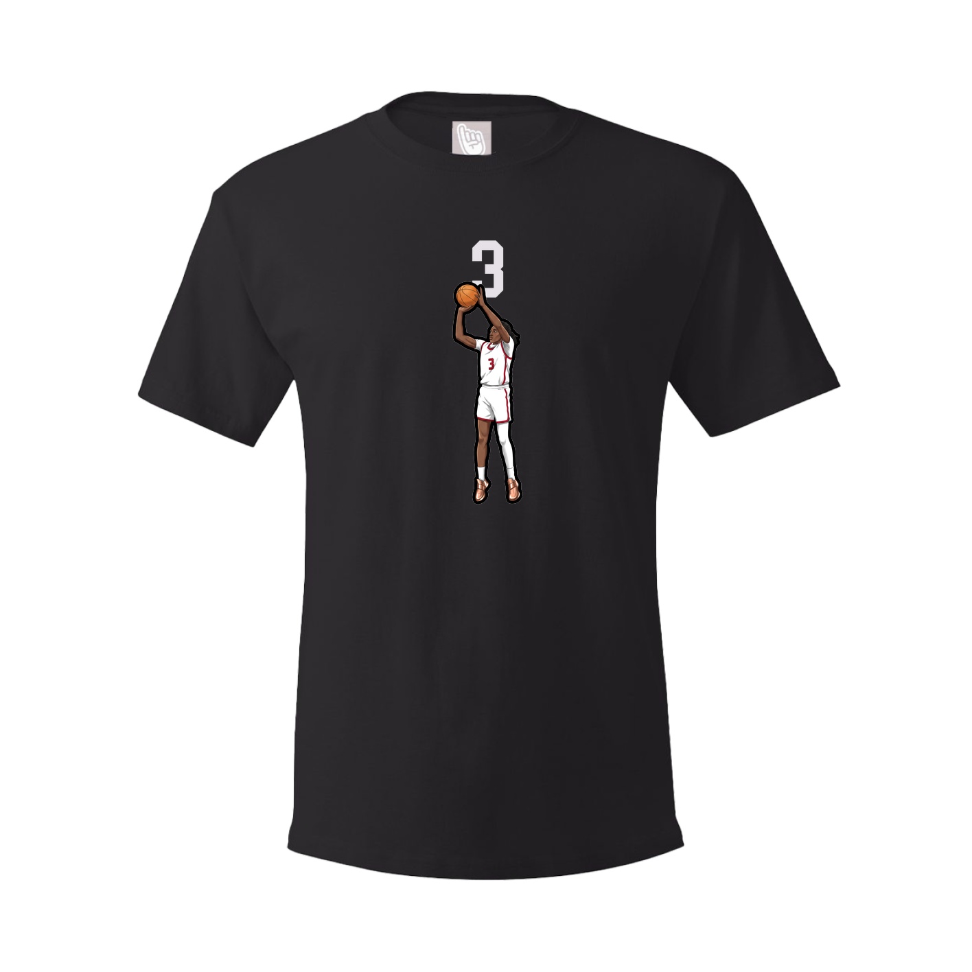 Youth Tee — Number Top in Black