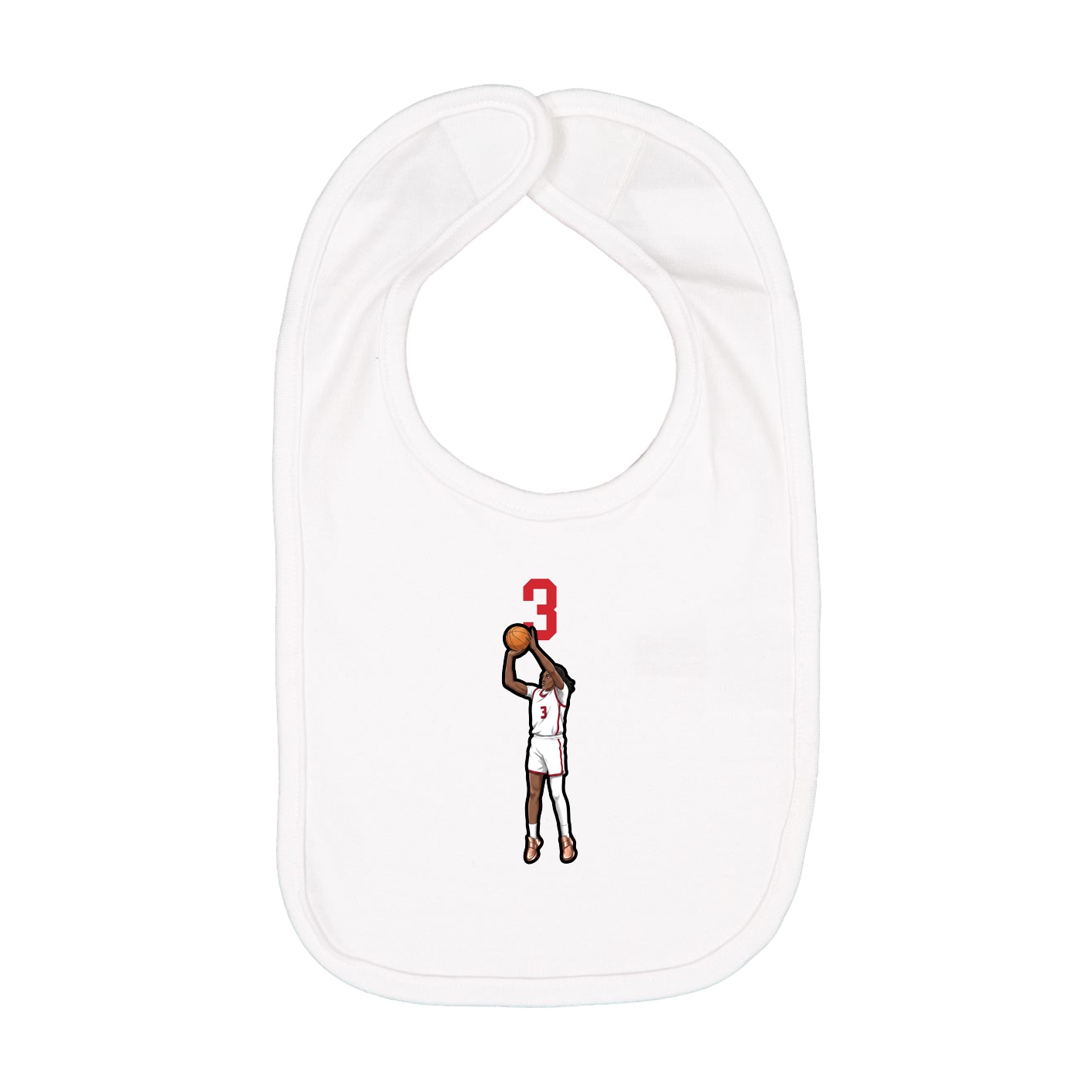 Infant Bib — Number Top in White