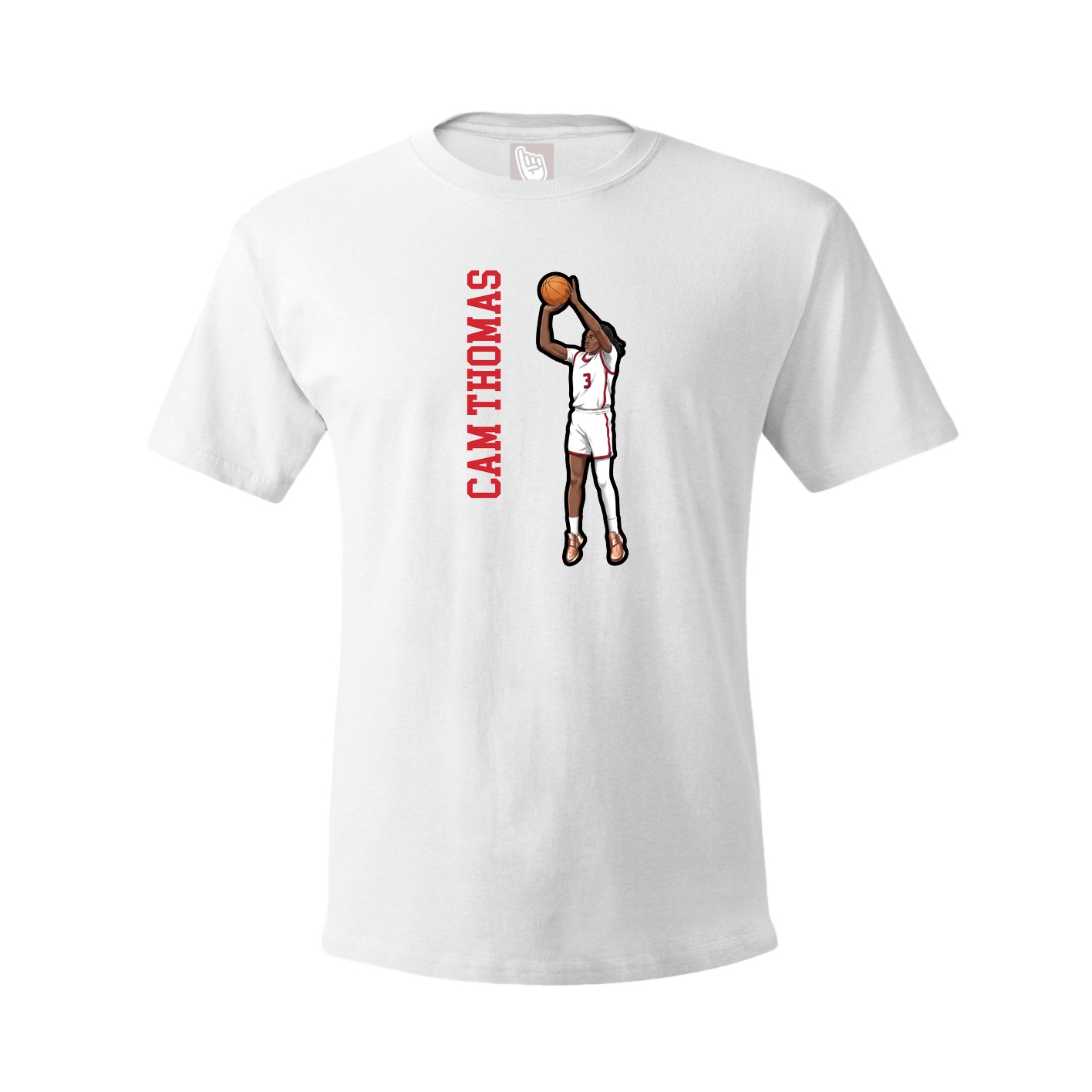 Tee — Name Vertical in White