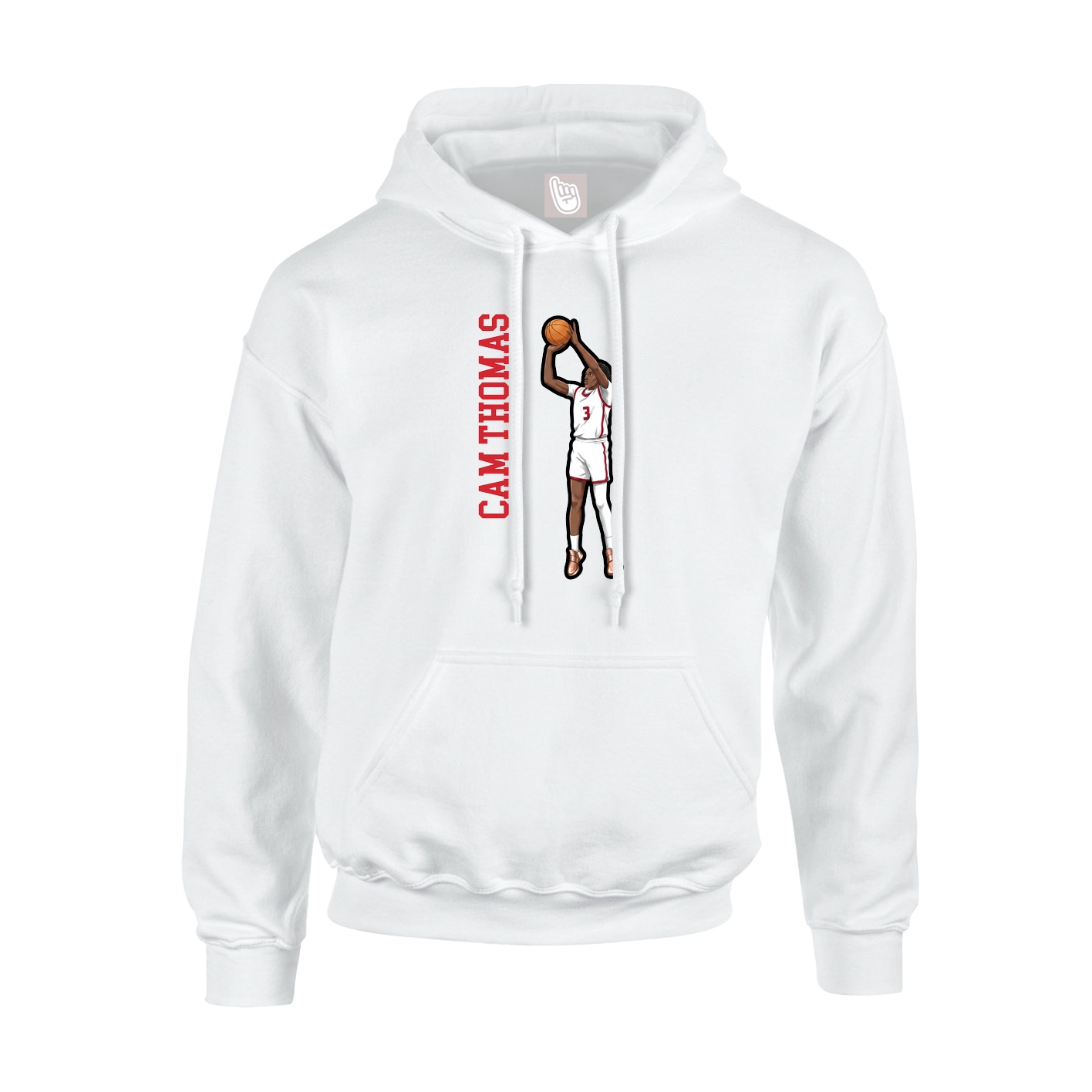 Hoodie — Name Vertical in White