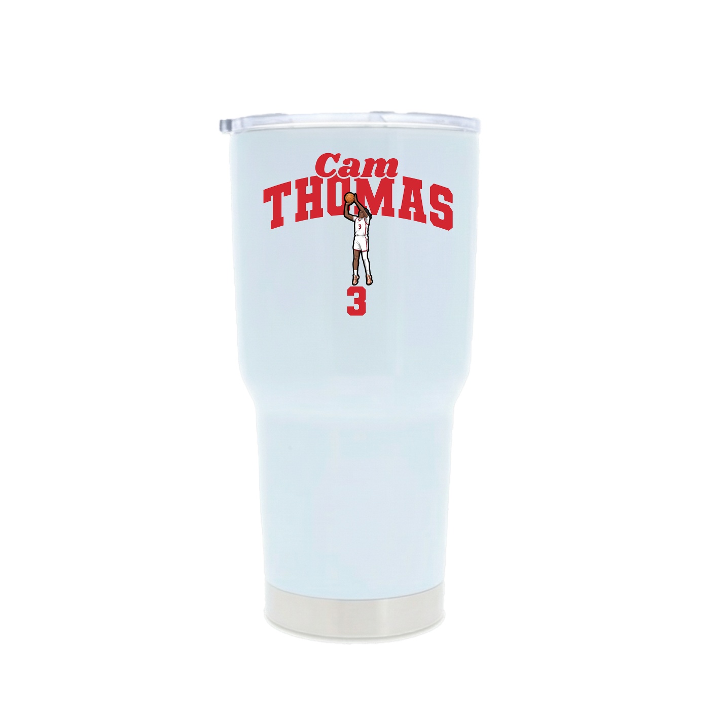30oz Stainless Steel Tumbler — Signature Arch in White