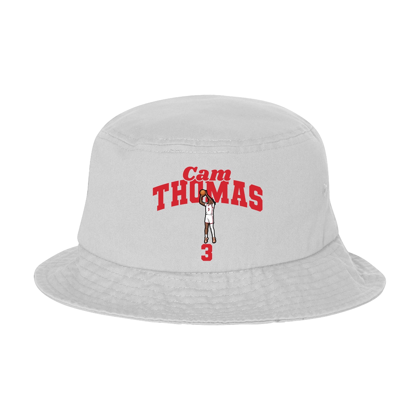 Bucket Cap — Signature Arch in White