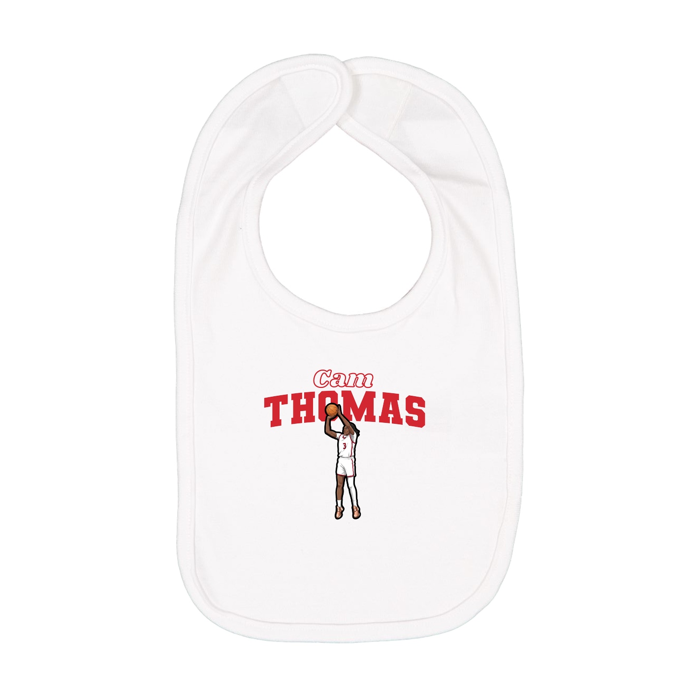 Infant Bib — Name Arch in White