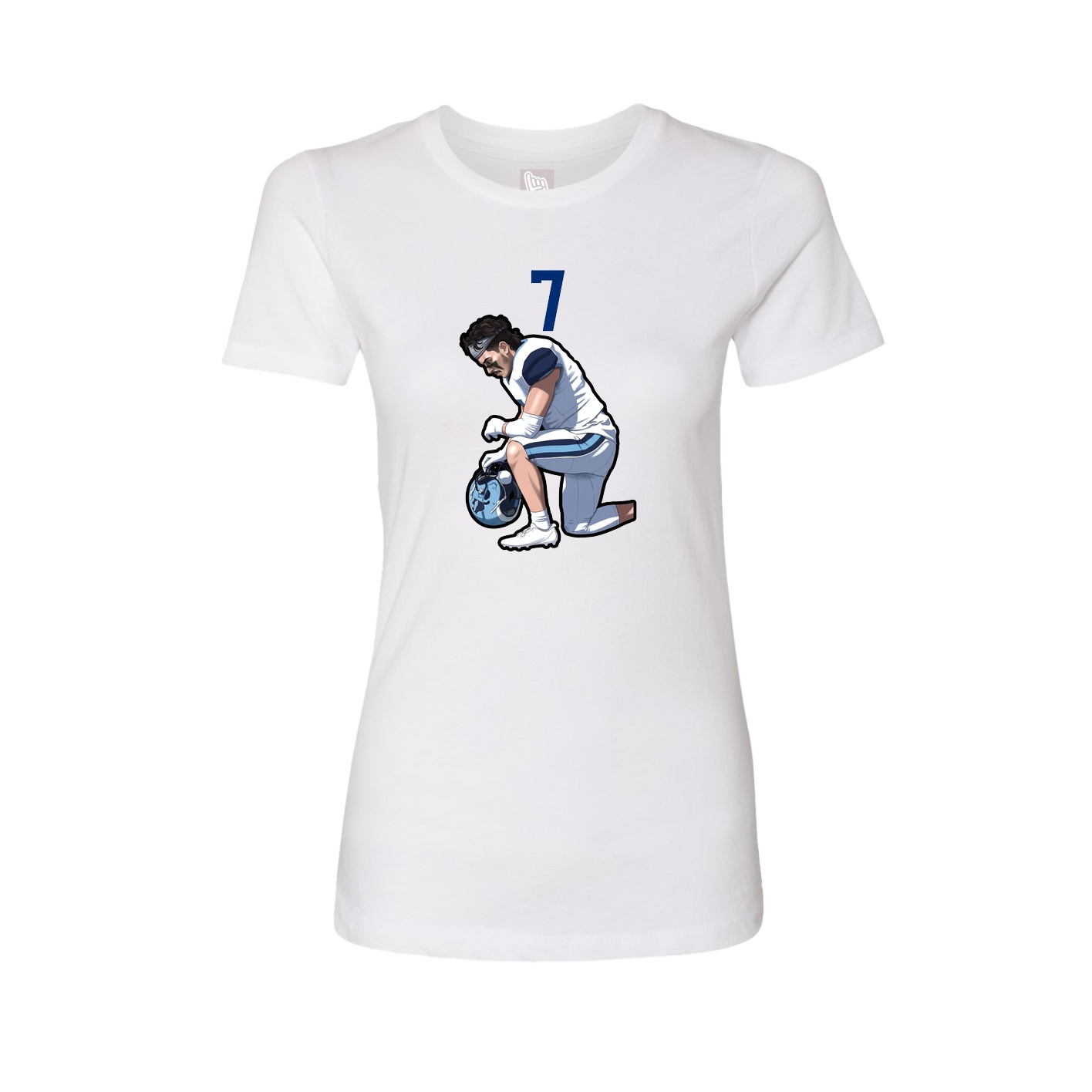 Fitted Women's Tee — Number Top in White
