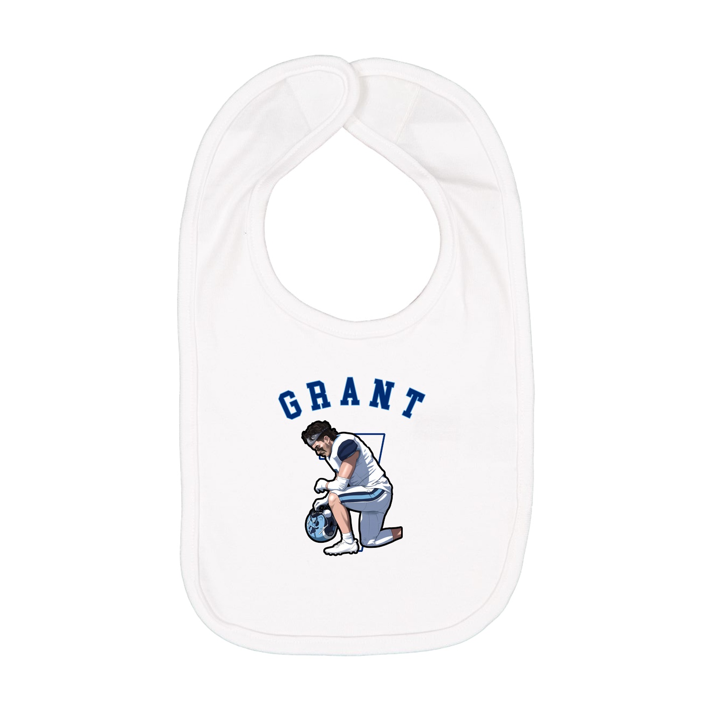 Infant Bib — Shirsey Arch in White